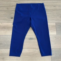 LULULEMON Blue Larkspur Wunder Train High Rise Active Workout Leggings Size 20