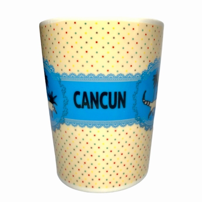 CANCUN COATIMUNDI MUG Ceramic Mexico Ringtail Coati Raccoon Coffee Cup