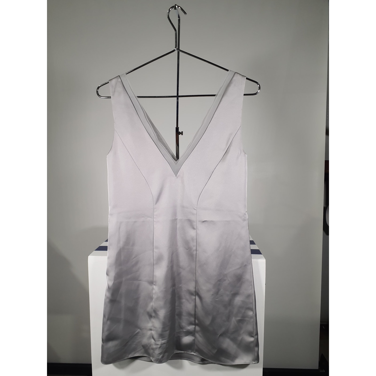 cos satin slip dress COS Open-stitch Satin Slip Dress
