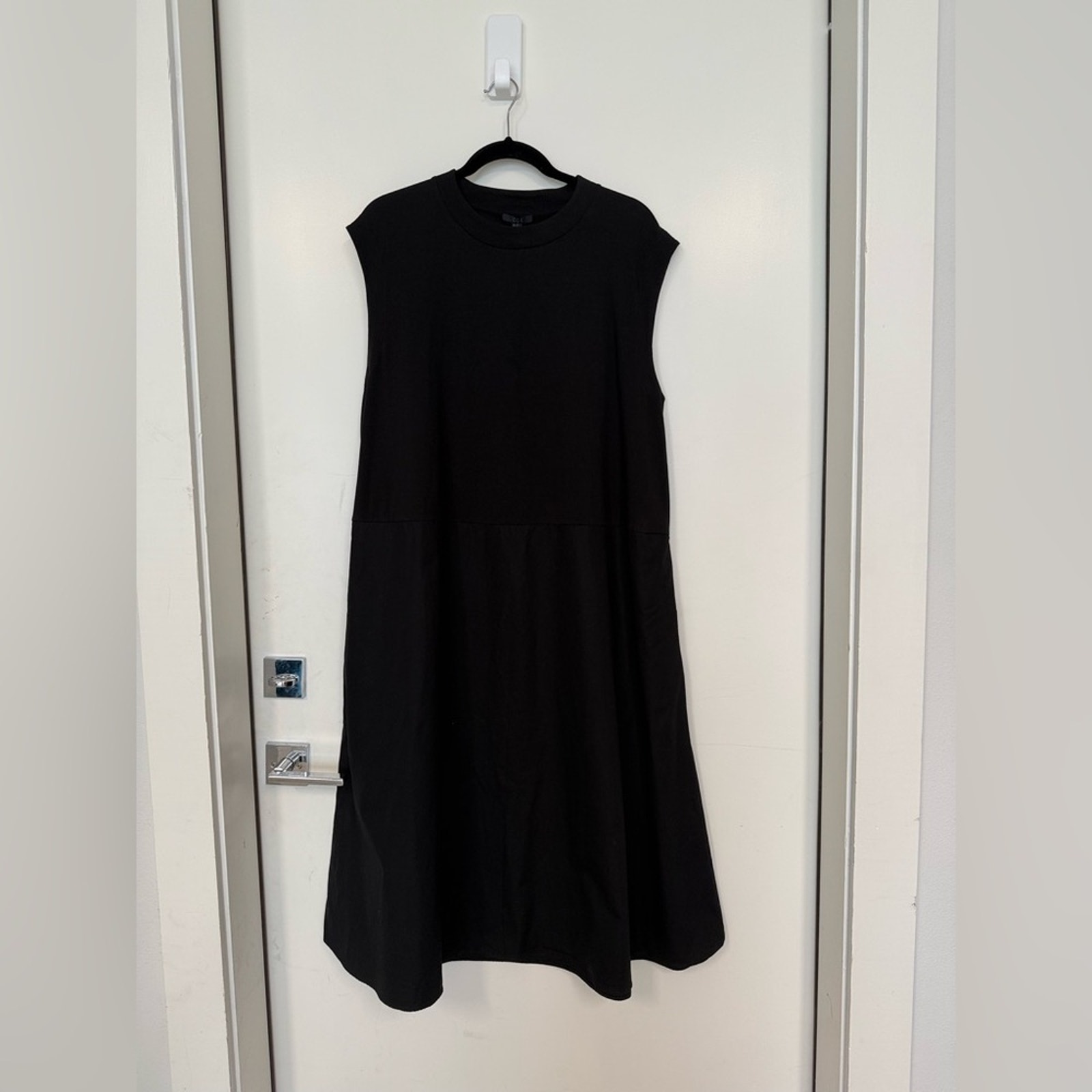COS Minimal A-Line Black Lagenlook Midi Dress Medium COS Minimal A-Line Black Lagenlook Midi Dress Medium