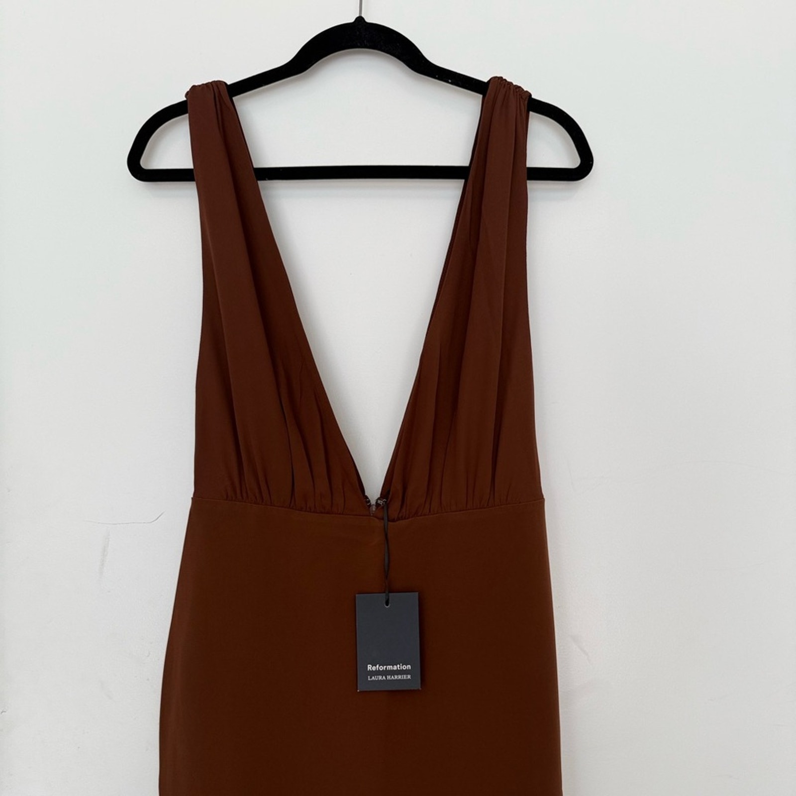NWT NEW Reformation x Laura Harrier Velda Maxi Dress in Chocolate Brown Size 6 NWT NEW Reformation x Laura Harrier Velda Maxi Dress in Chocolate Brown Size 6
