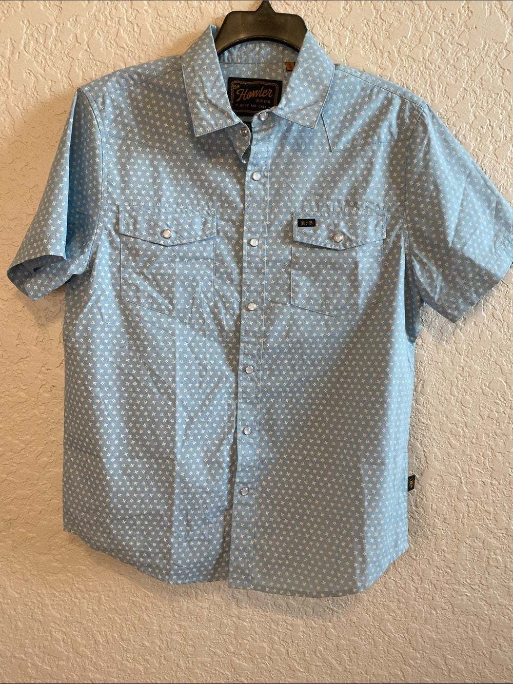 Howler Bros. Mens Pearl Snap Button Shirt size small