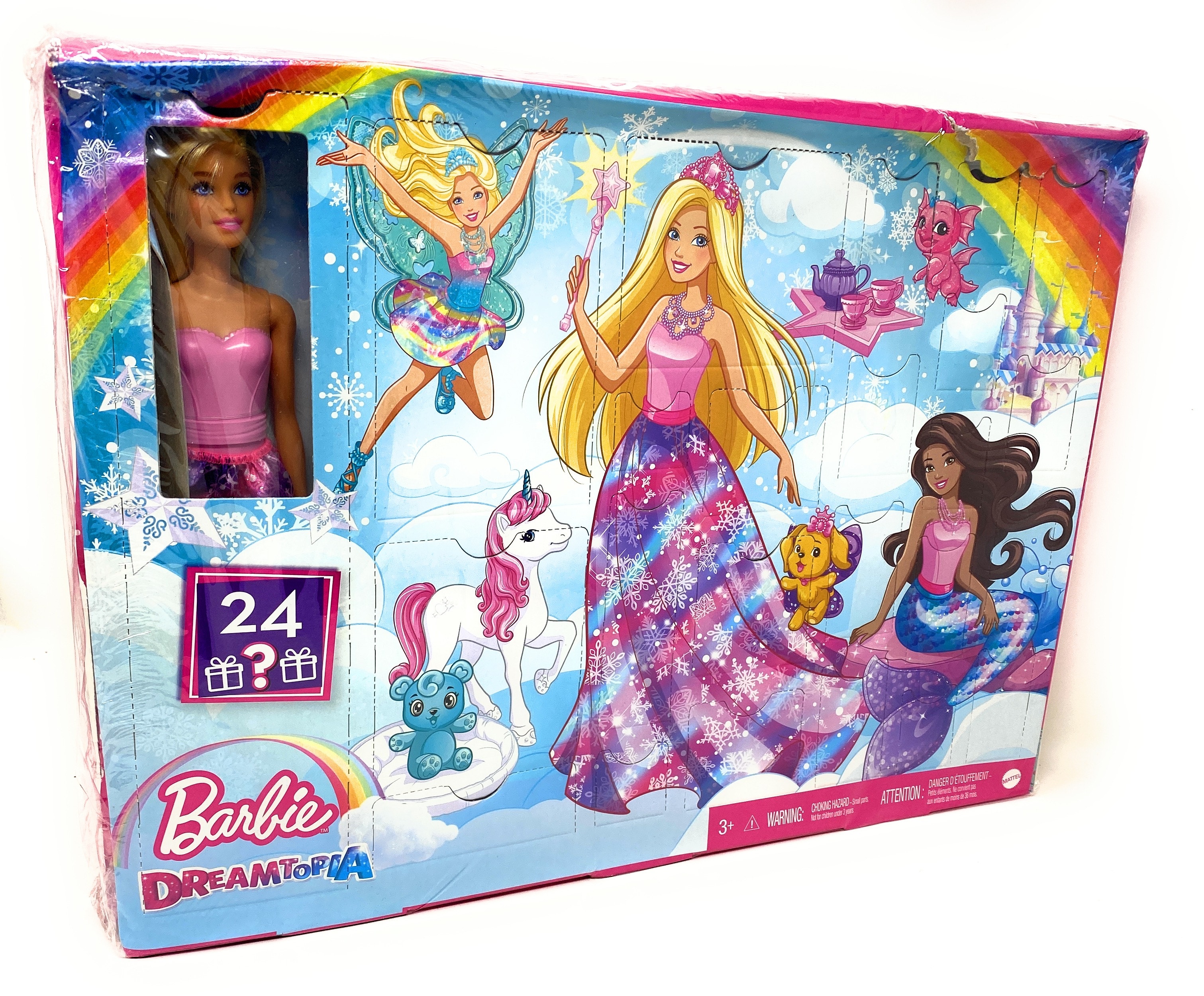 Barbie Dreamtopia Fairytale Surprise Box with Barbie Doll and 24 Gifts |
