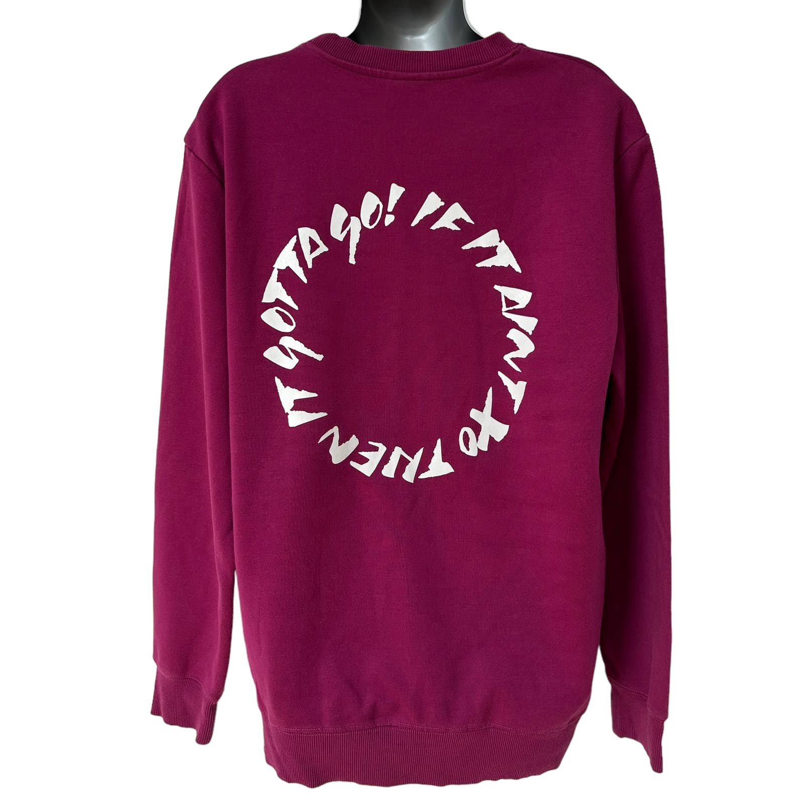 H&M x The Weeknd Sweatshirt Magenta Purple White Reminder Pullover ...
