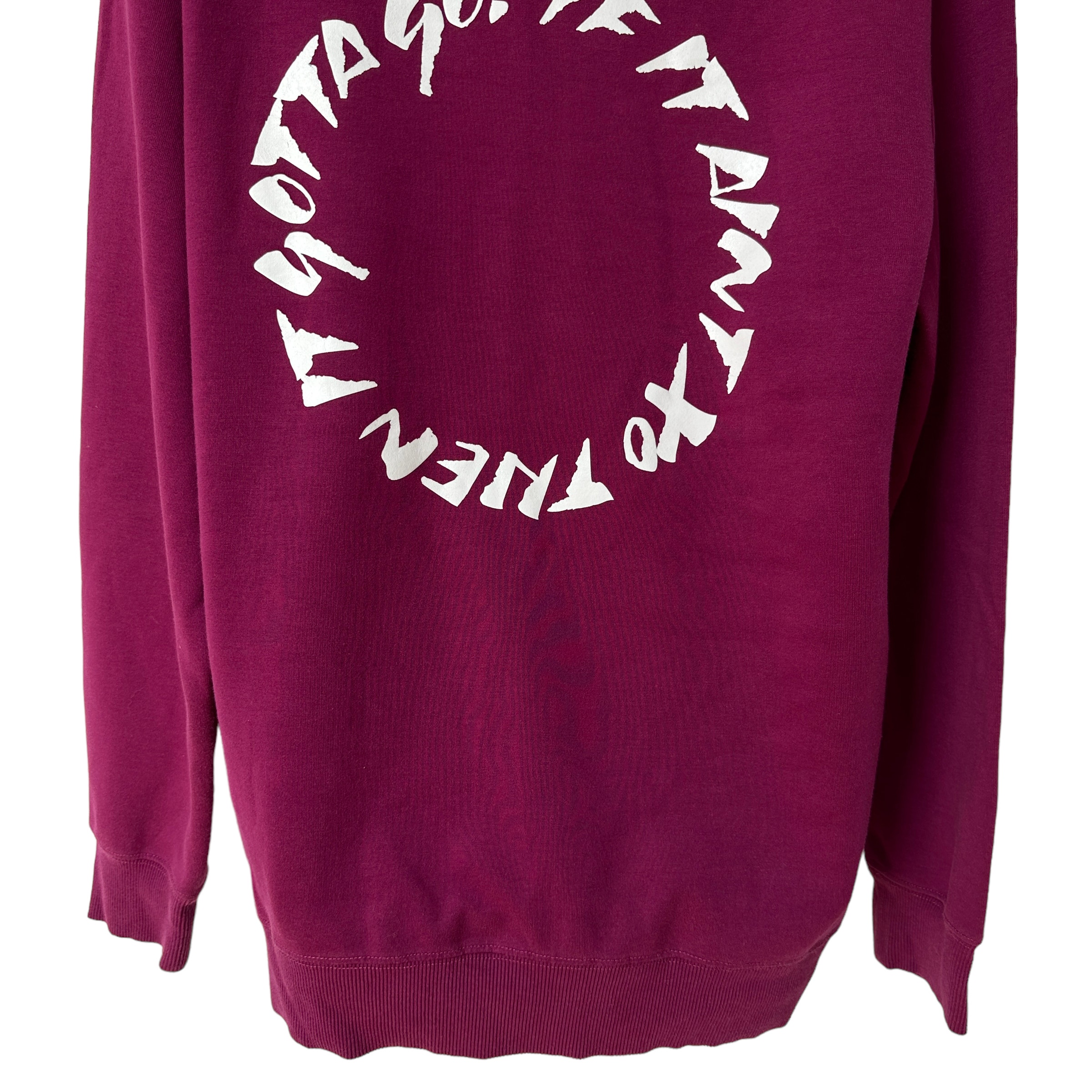 H&M x The Weeknd Sweatshirt Magenta Purple White Reminder Pullover ...
