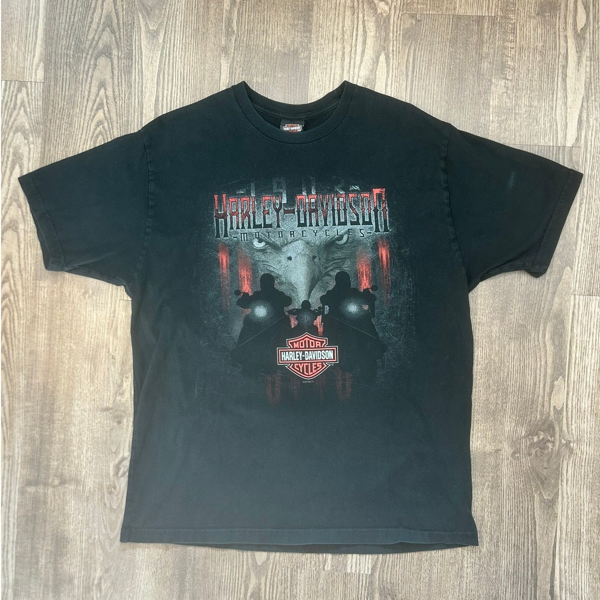 Harley Davidson Eagle Riders Graphic T-Shirt Black Mens 2XL Richmond VA Dealer