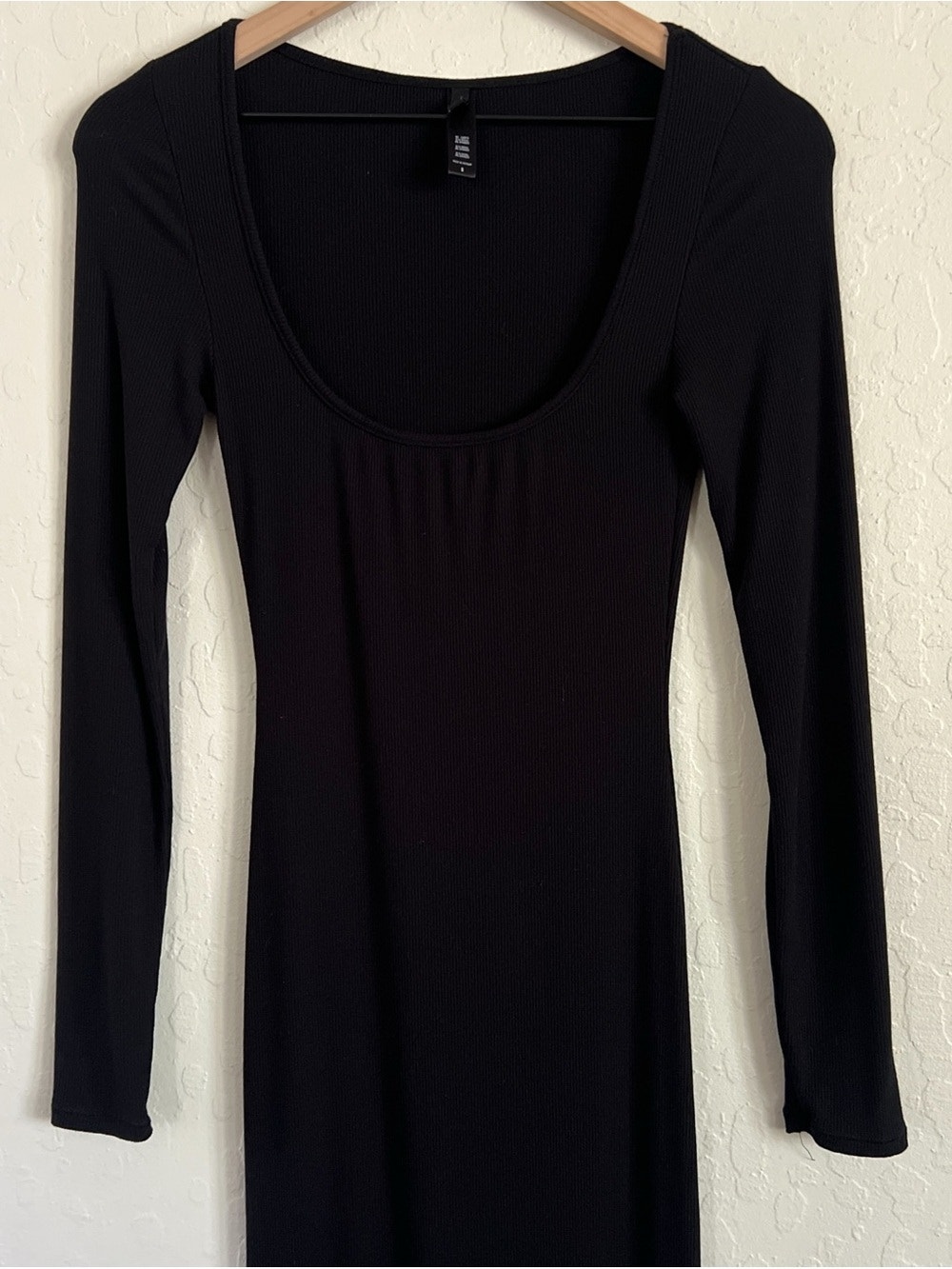 skims long sleeve black dress Soft Lounge Scoop Neck Ribbed Maxi Small Onyx season_winter