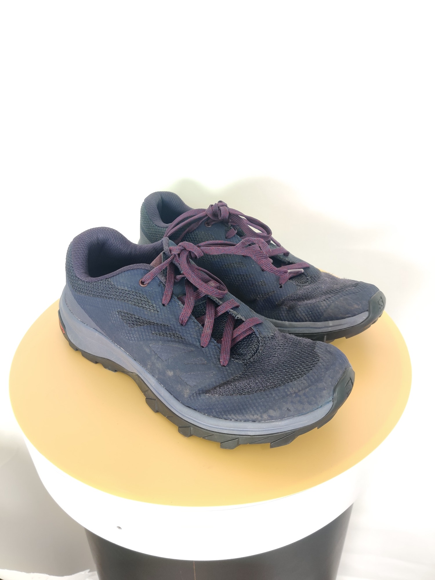 (V) Salomon Women shoes sandals hiking running sport purple contagrip sz 8 - Picture 1 of 12