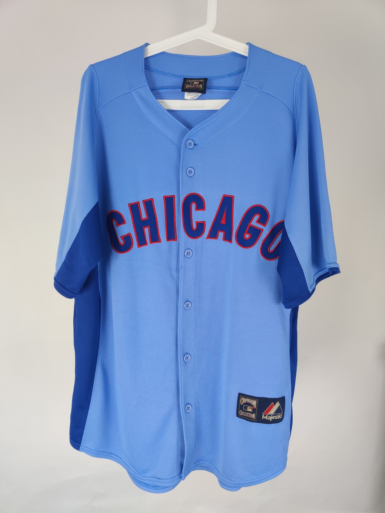 (V)  Chicago Cubs Men RARE EDITION Cooperstown COLLECTION MAJESTIC Jersey - Picture 1 of 11