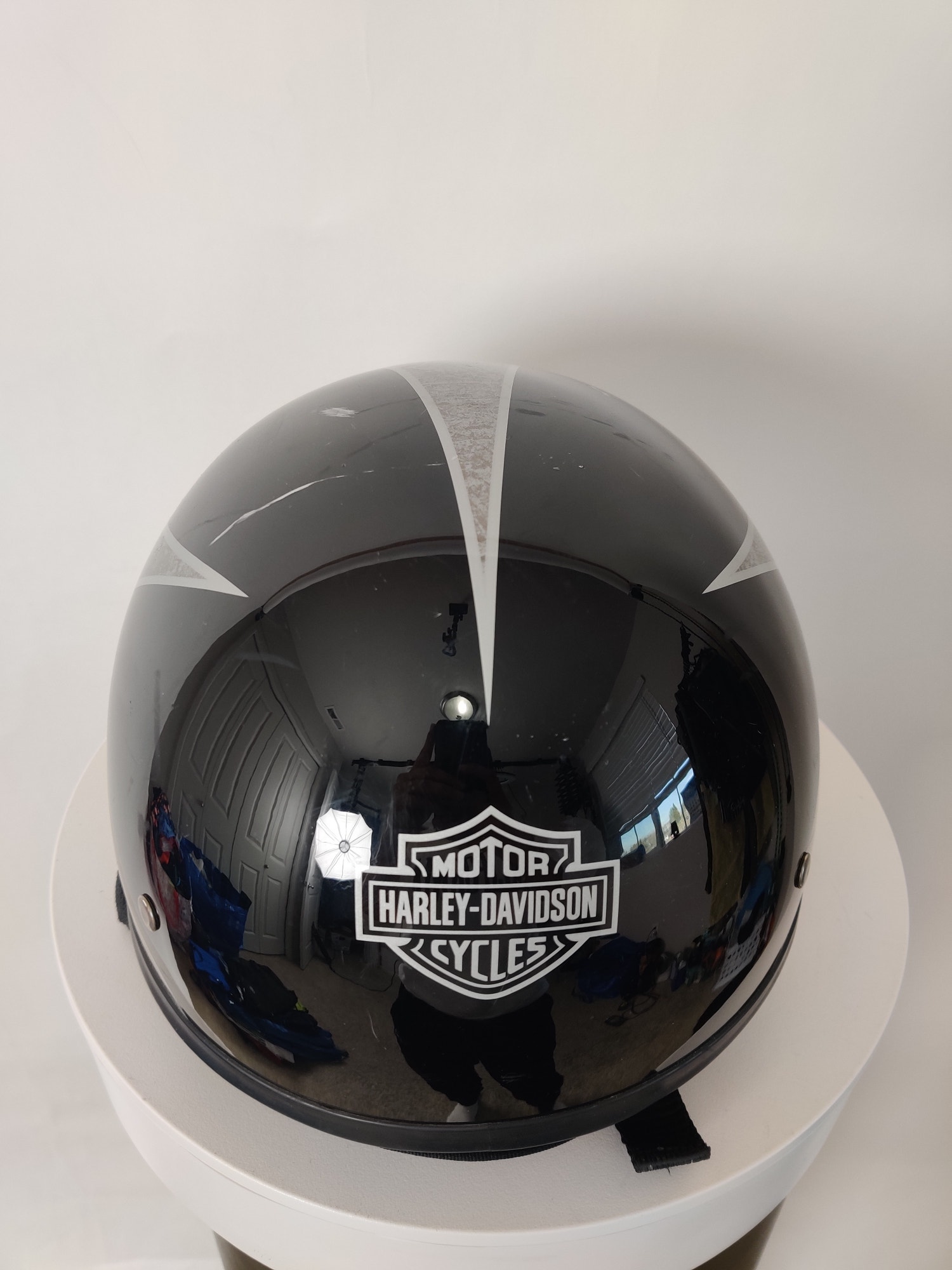 (V) Harley Davidson helmet Dot Ricochet Half motorcycle sz XS Italy made - Picture 3 of 11