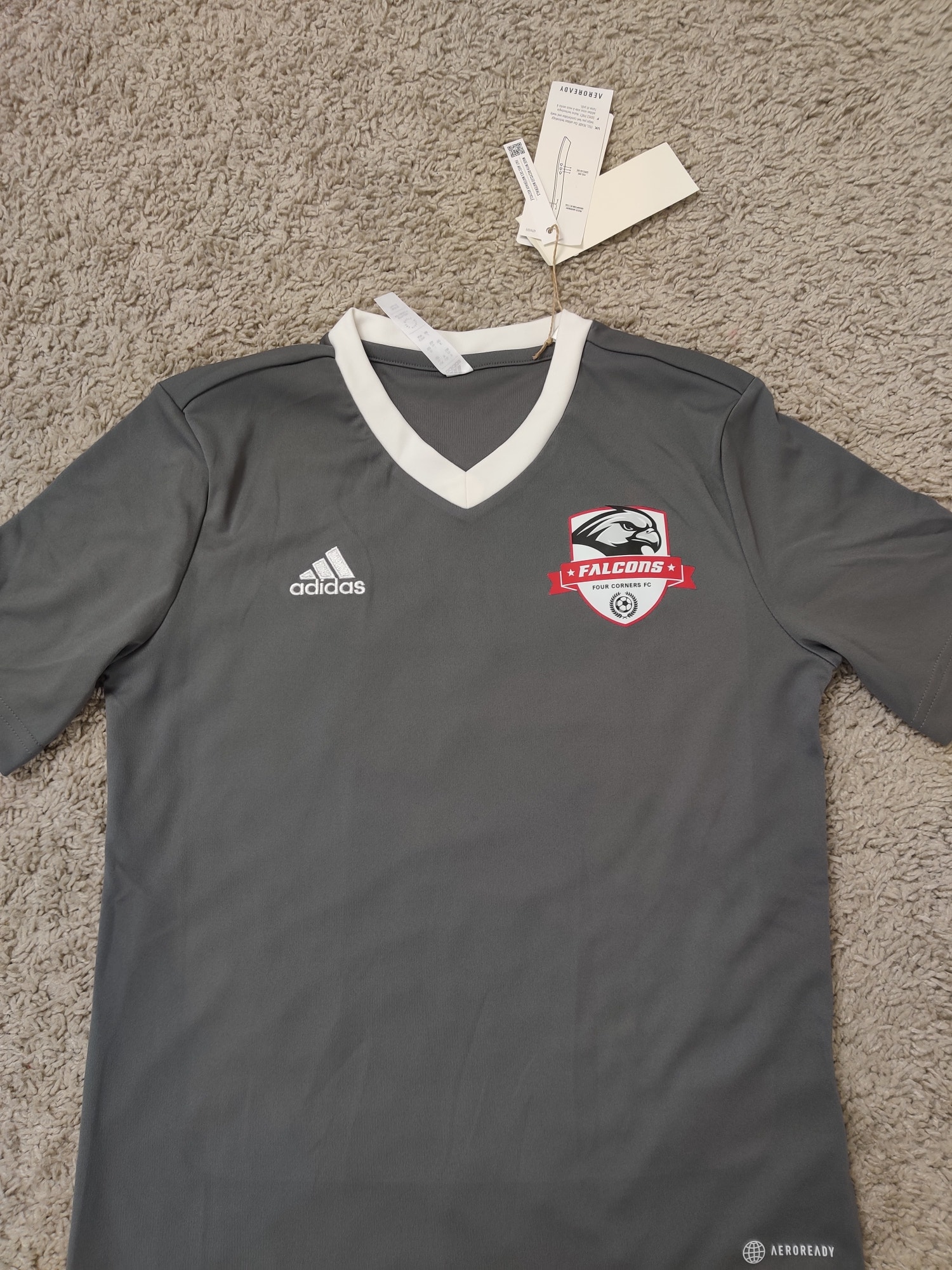 (V) NEW Adidas Youth Falcons Four Cornes FC #40 shirt soccer jersey sz M - Picture 4 of 9