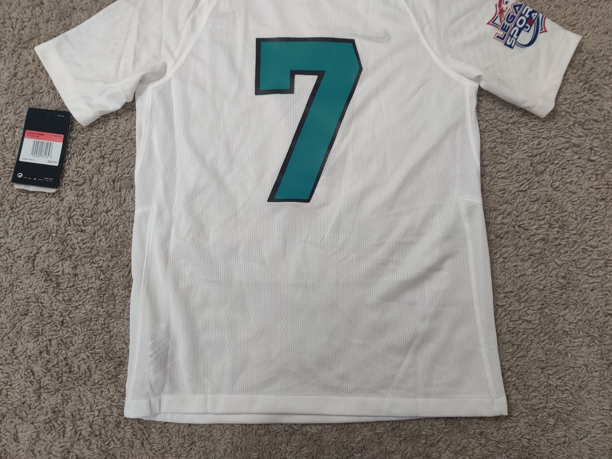 (V) NEW Nike Dri-Fit Youth Arsenal Arizona Soccer Club #7 shirt jersey sz L - Picture 11 of 12