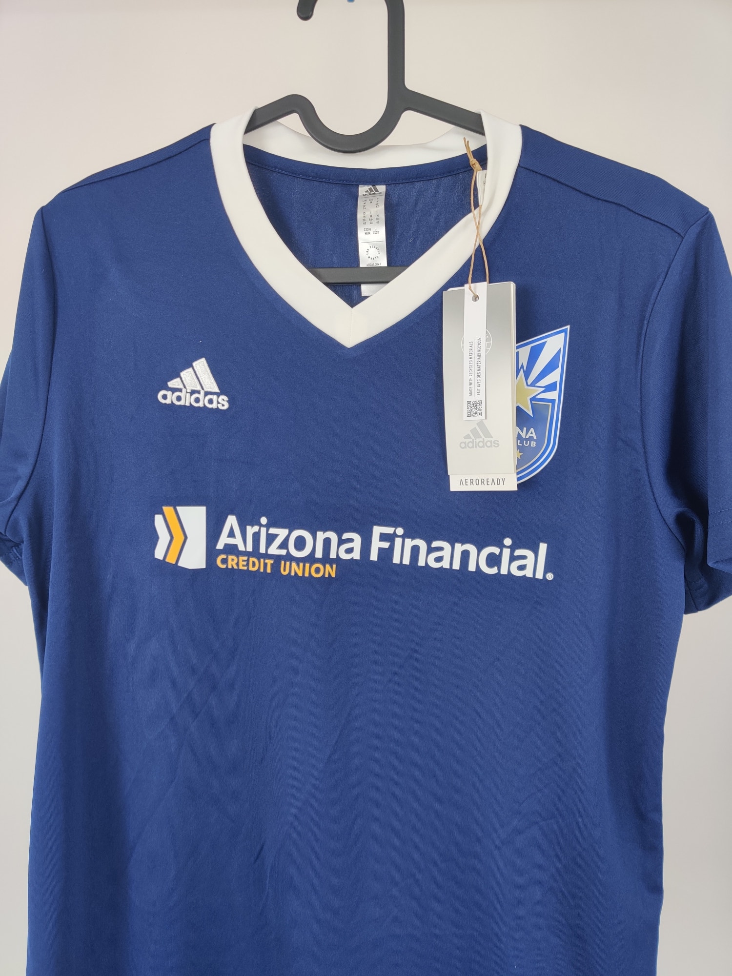 (V) NEW Adidas Aeroready Women Arizona Soccer Club shirt jersey sz M - Picture 3 of 9