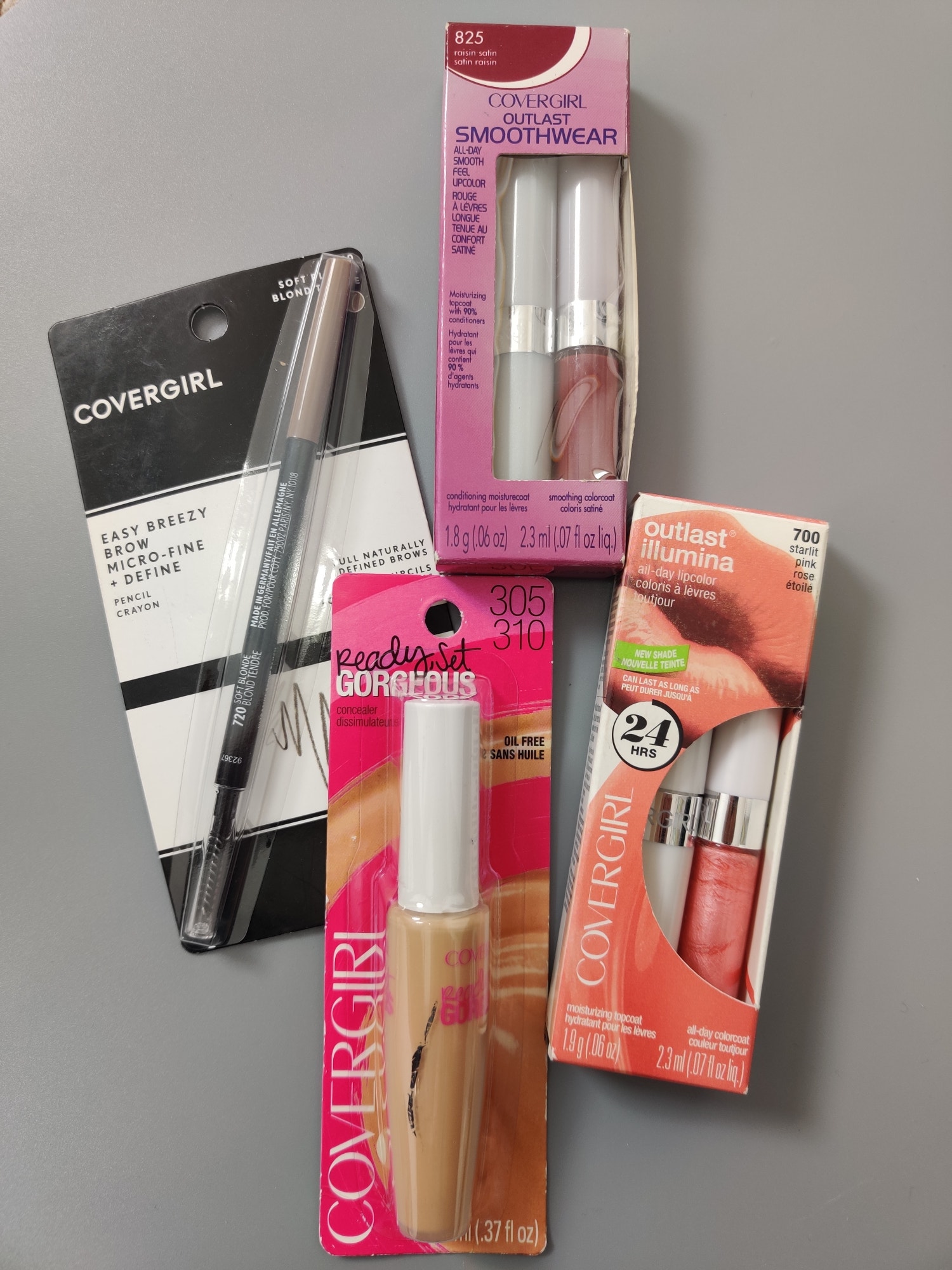 (V) New lot of 4 CoverGirl lipstick - 1 crayon eyeliner 1 concealer 224 - Picture 1 of 10