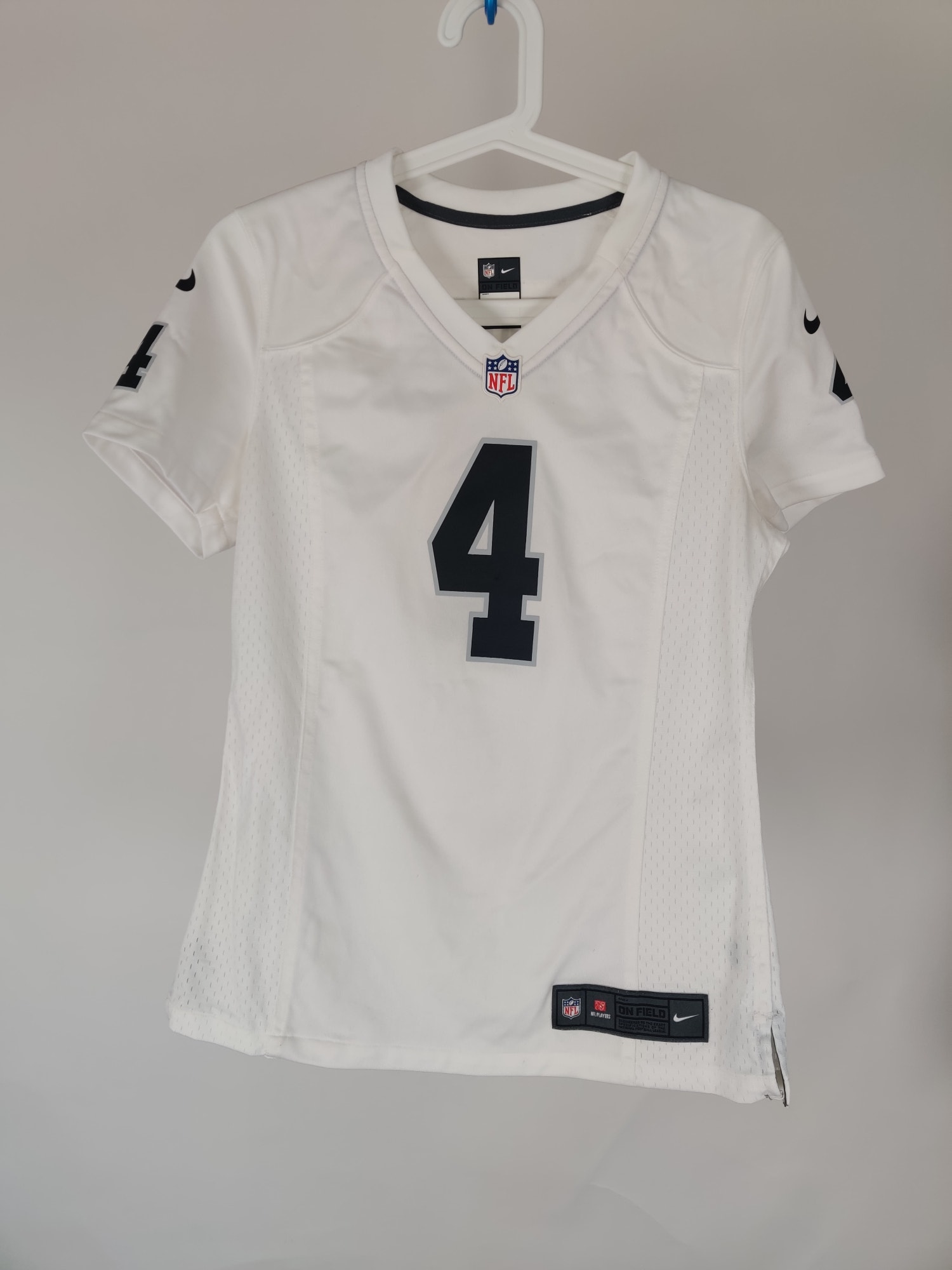 (V) Nike NFL on Field Women jersey Carr #4 white sport football sz S  - Picture 1 of 11