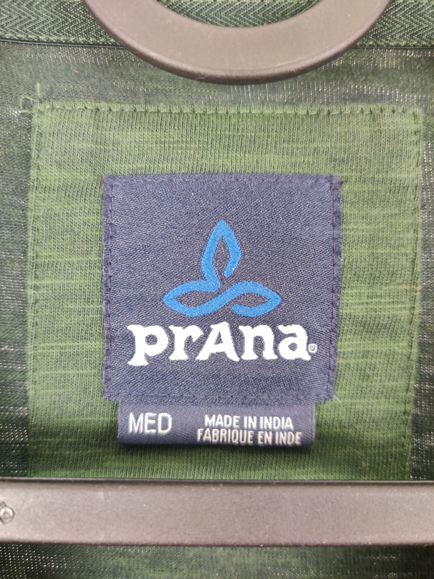 (V) prAna Men shirt LS casual sport olive green sz M  - Picture 8 of 8