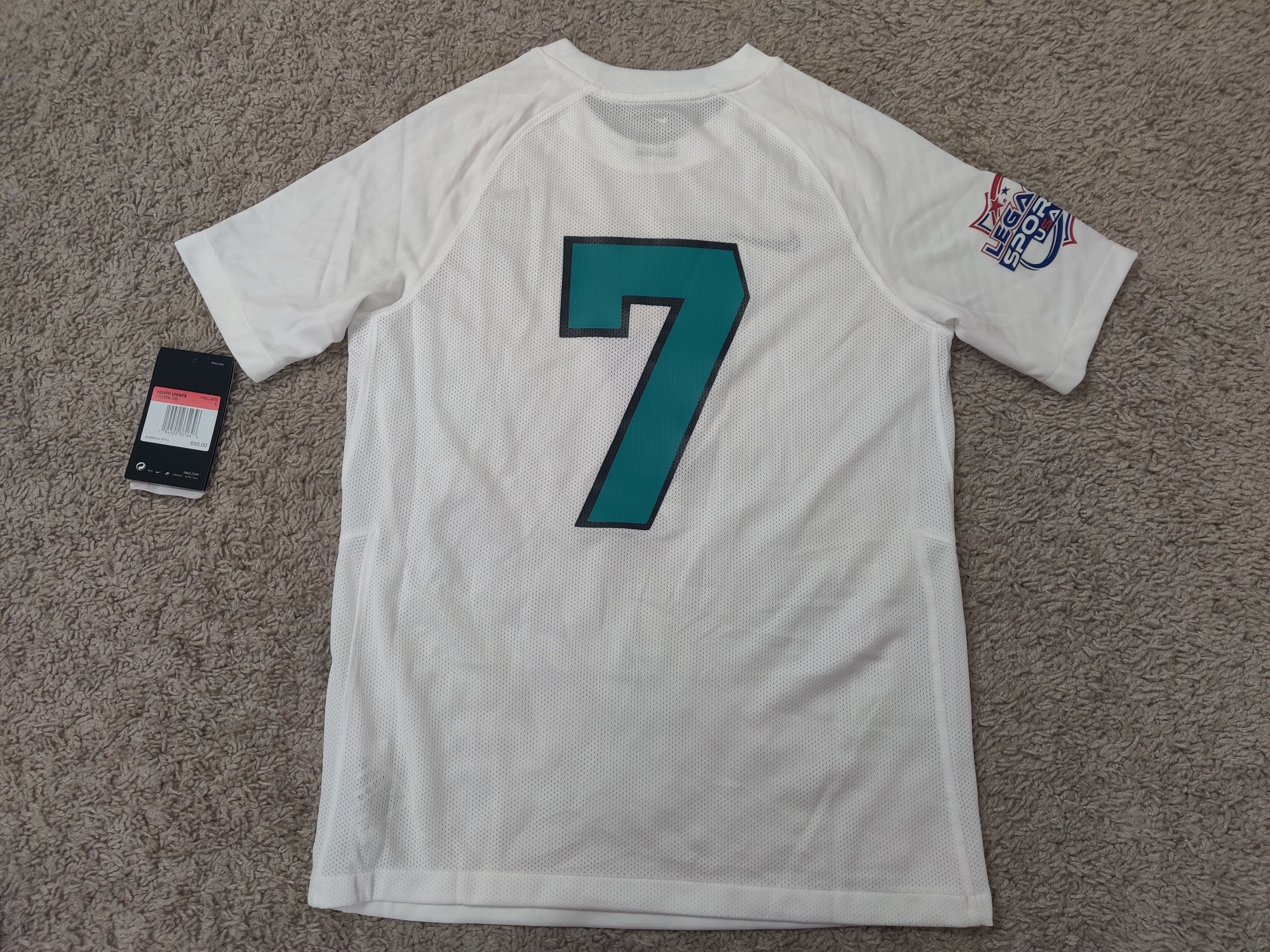 (V) NEW Nike Dri-Fit Youth Arsenal Arizona Soccer Club #7 shirt jersey sz L - Picture 8 of 12