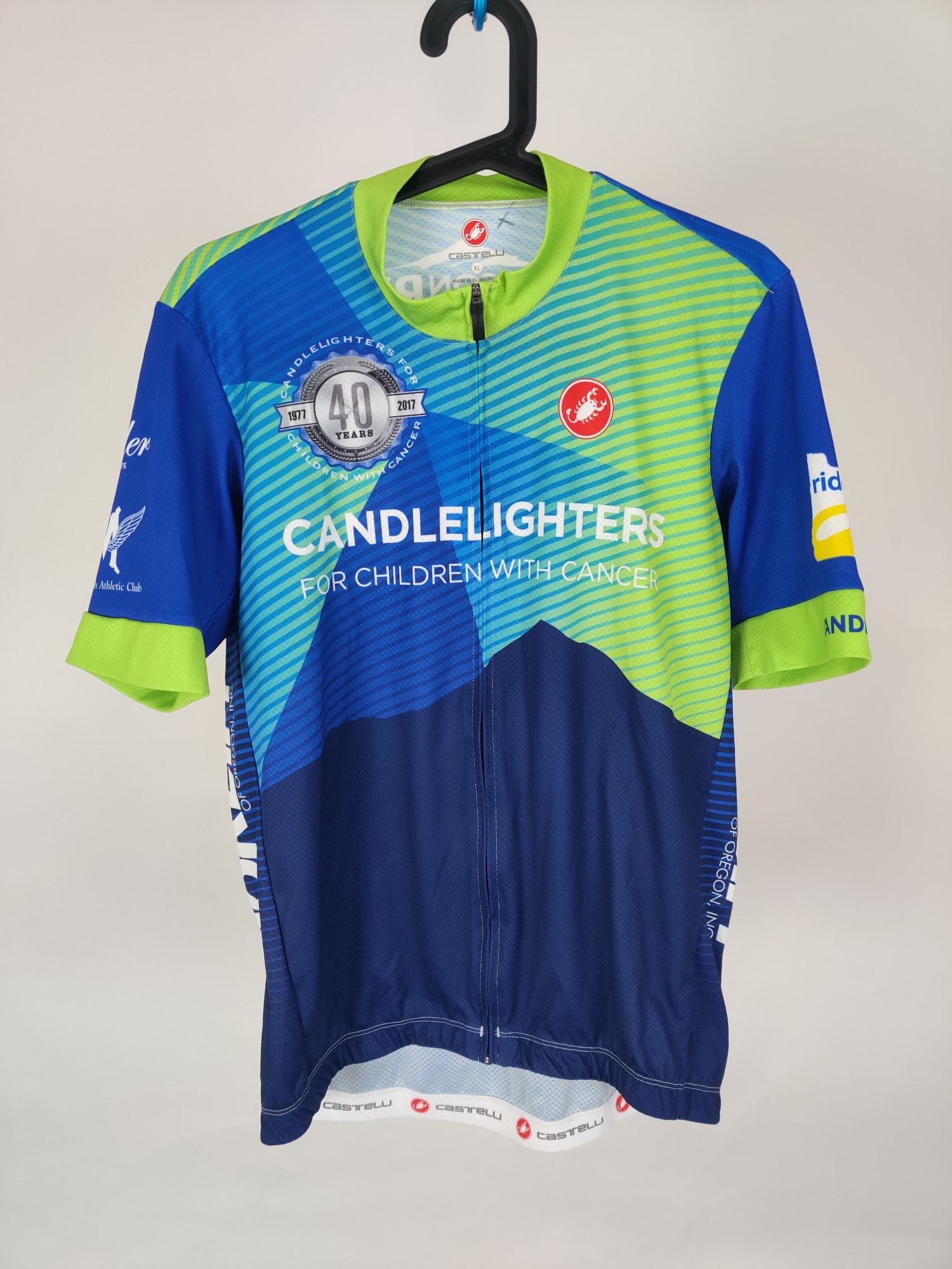 (V) Castelli Candlelighters Men cycling jersey lightweight multicolor sz XL  - Picture 1 of 11