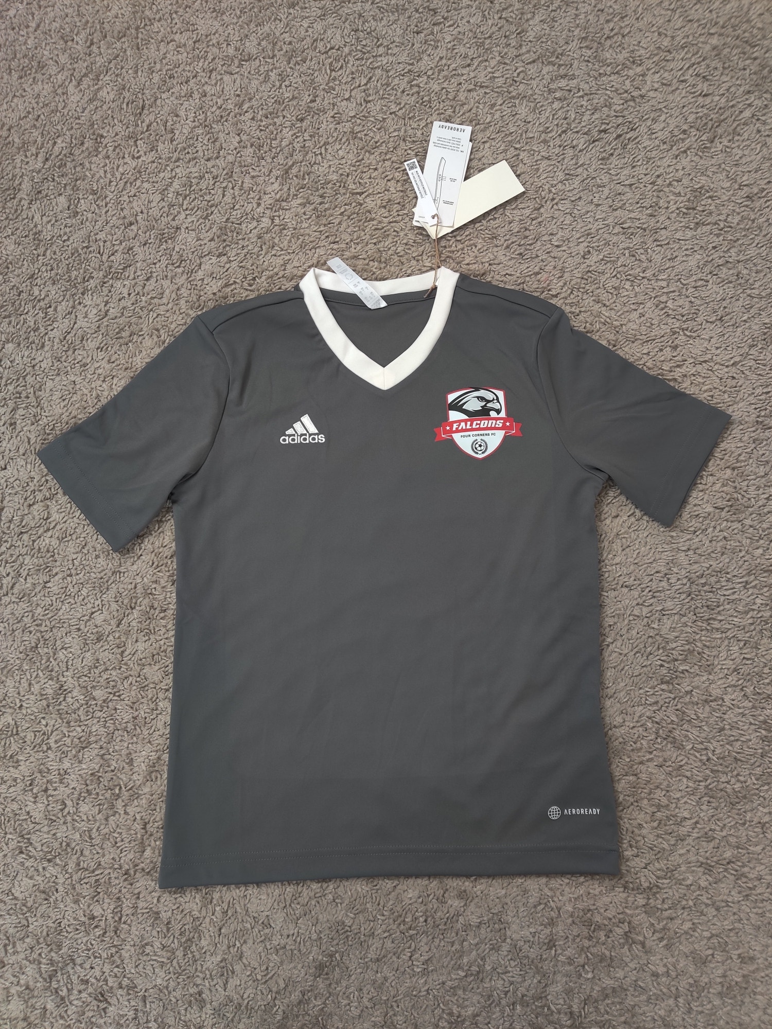 (V) NEW Adidas Youth Falcons Four Cornes FC #40 shirt soccer jersey sz M - Picture 2 of 9
