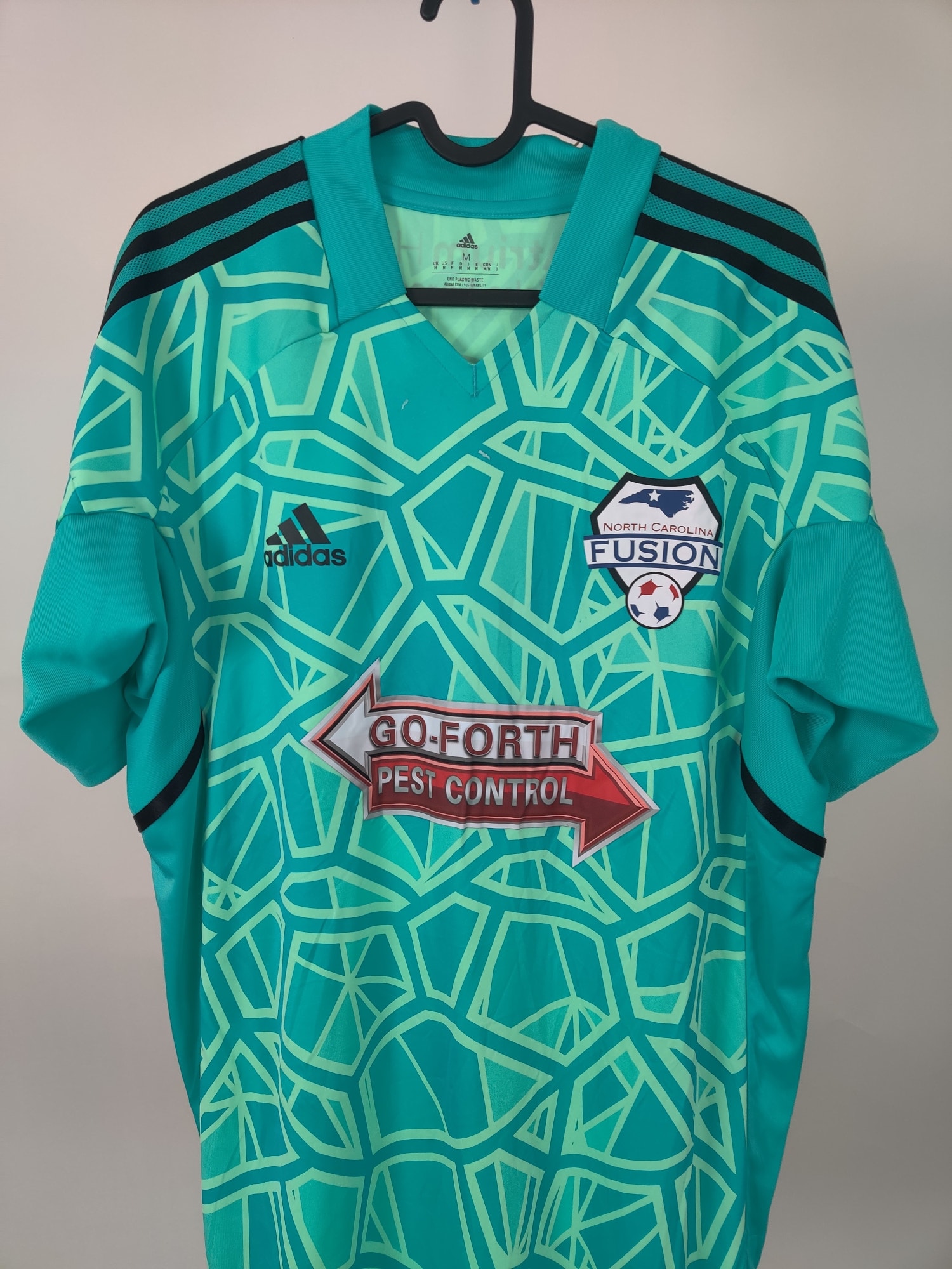 (V) NEW Adidas Aeroready Men North Carolina Fusion #0 shirt soccer jersey sz M - Picture 3 of 11