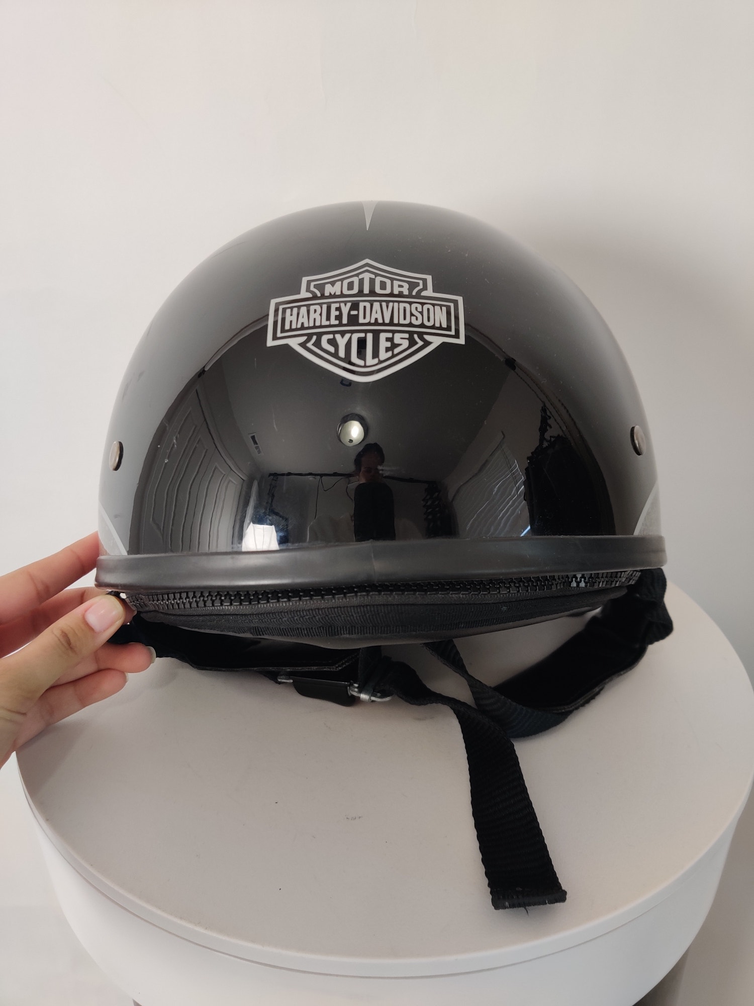 (V) Harley Davidson helmet Dot Ricochet Half motorcycle sz XS Italy made - Picture 1 of 11