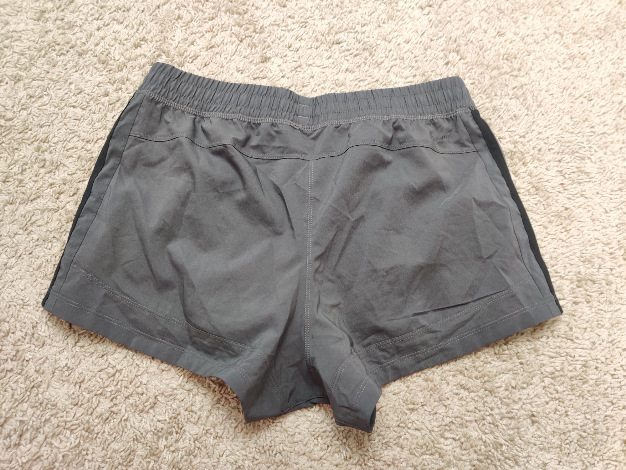 (V) Adidas Climalite Women short sport running hiking gym gray sz S  - Picture 3 of 7