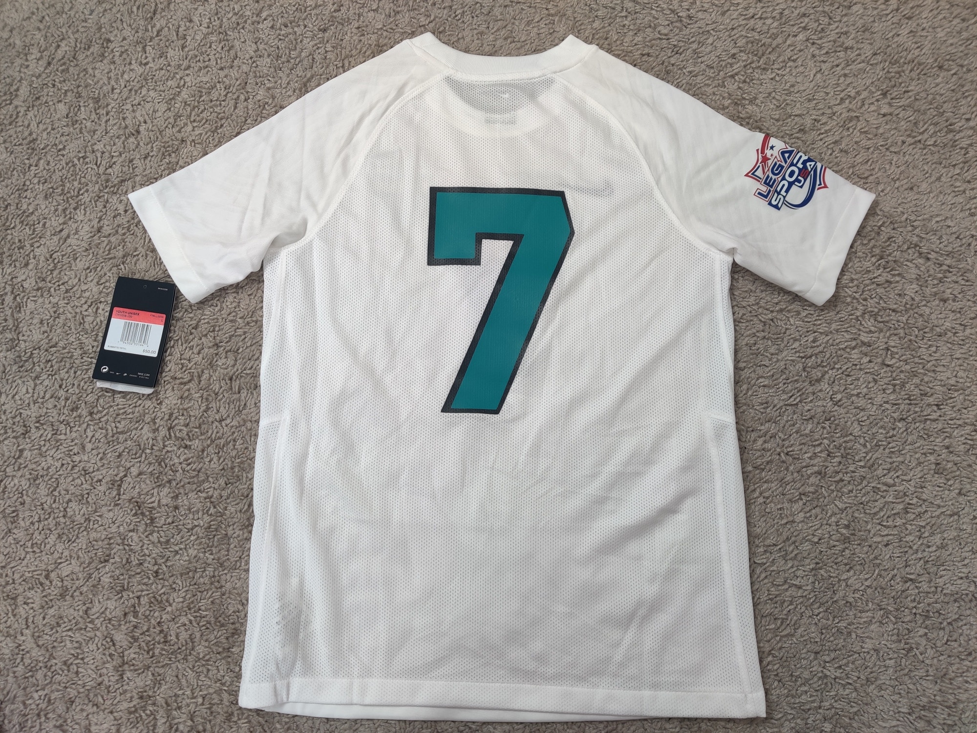 (V) NEW Nike Dri-Fit Youth Arsenal Arizona Soccer Club #7 shirt jersey sz L - Picture 10 of 12