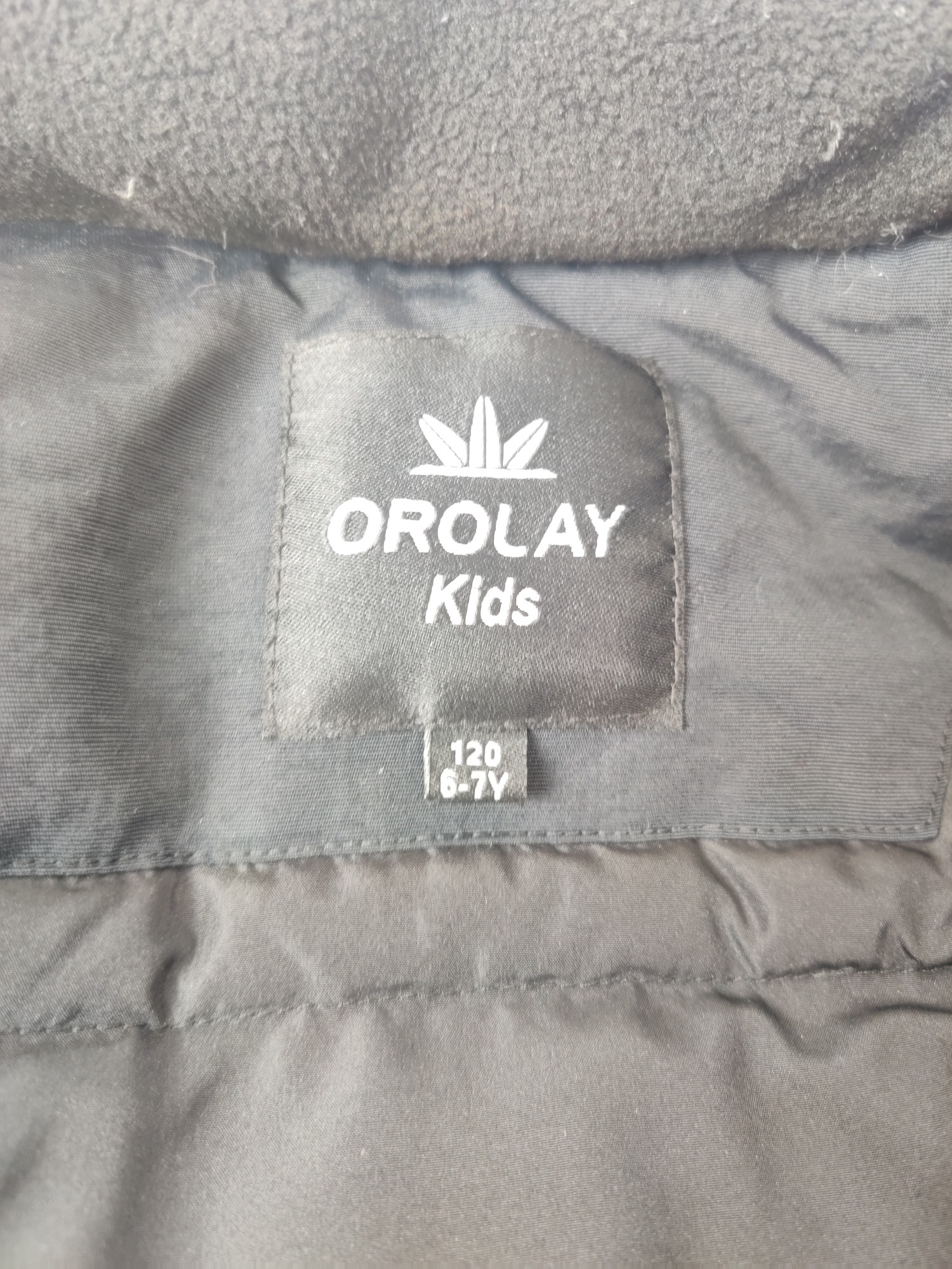 OROLAY KIDS DUCK DOWN HOOD GIRL'S BLACK POCKETS KID'S JACKET SIZE 6-7Y - Picture 10 of 12