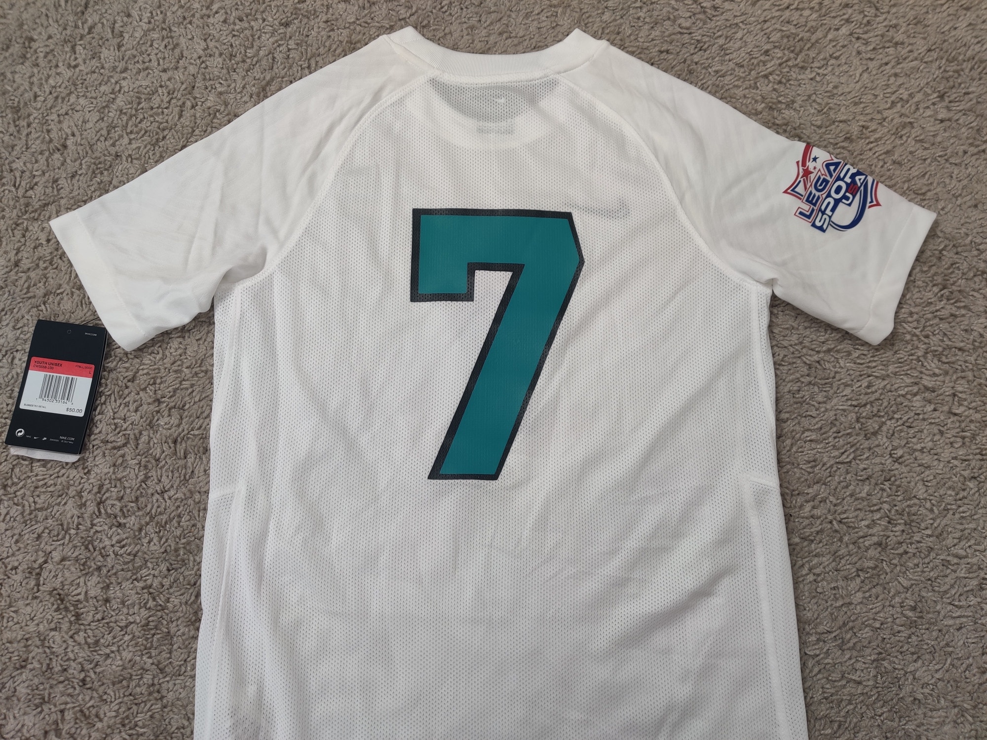 (V) NEW Nike Dri-Fit Youth Arsenal Arizona Soccer Club #7 shirt jersey sz L - Picture 9 of 12