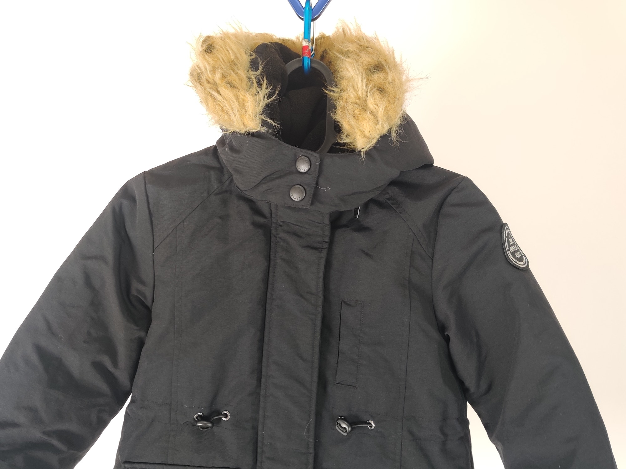 OROLAY KIDS DUCK DOWN HOOD GIRL'S BLACK POCKETS KID'S JACKET SIZE 6-7Y - Picture 3 of 12