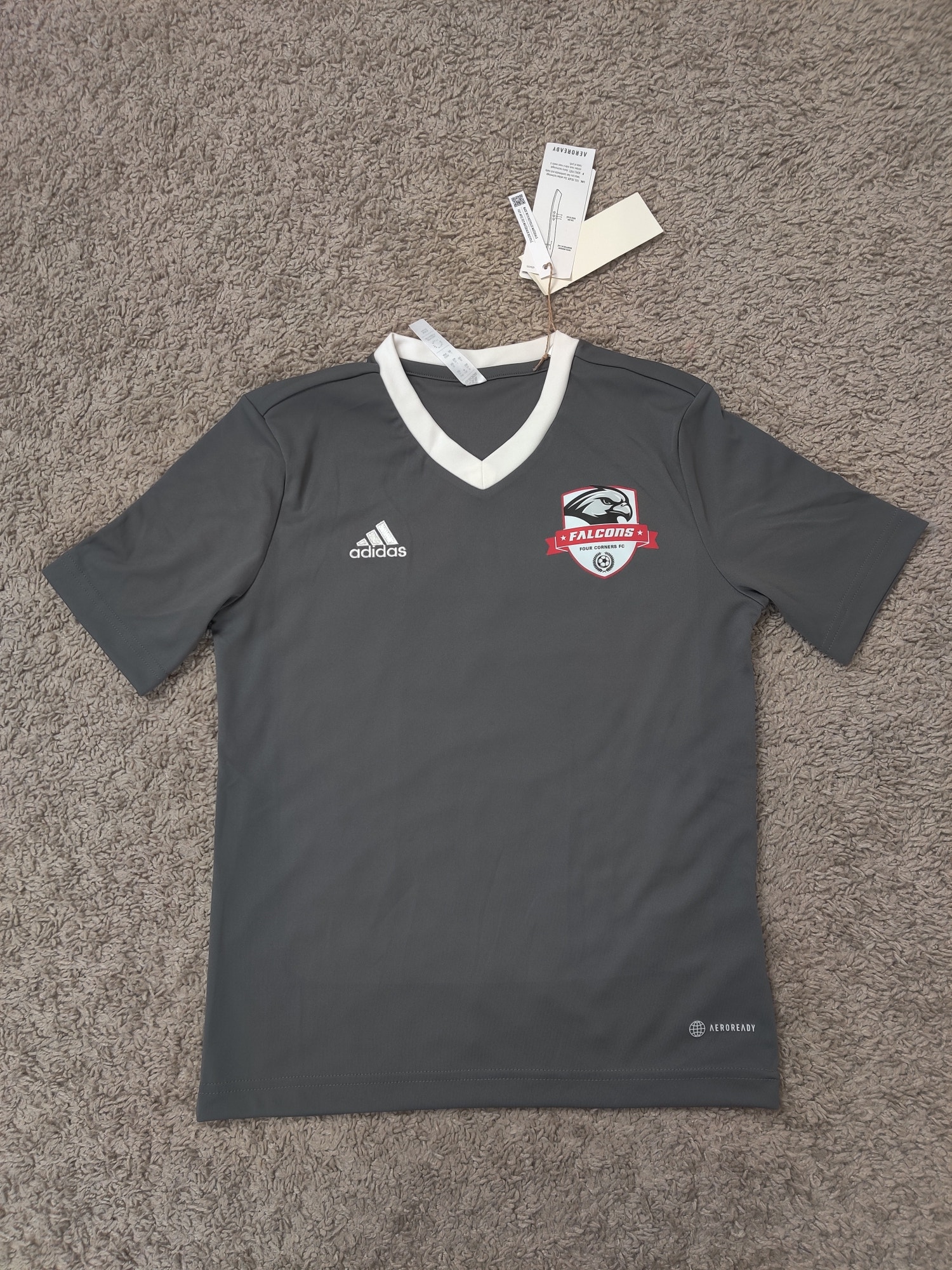(V) NEW Adidas Youth Falcons Four Cornes FC #40 shirt soccer jersey sz M - Picture 1 of 9