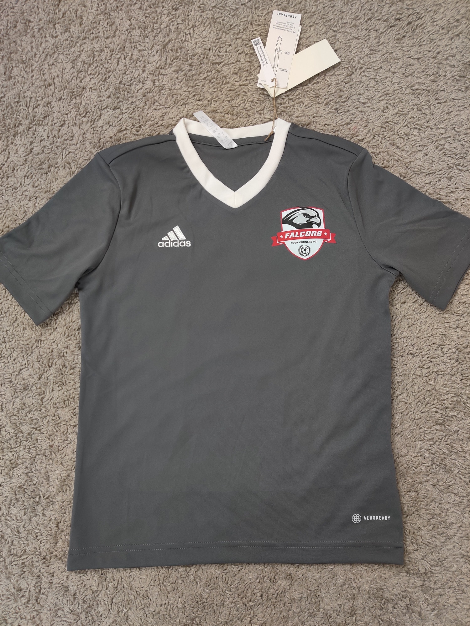 (V) NEW Adidas Youth Falcons Four Cornes FC #40 shirt soccer jersey sz M - Picture 3 of 9