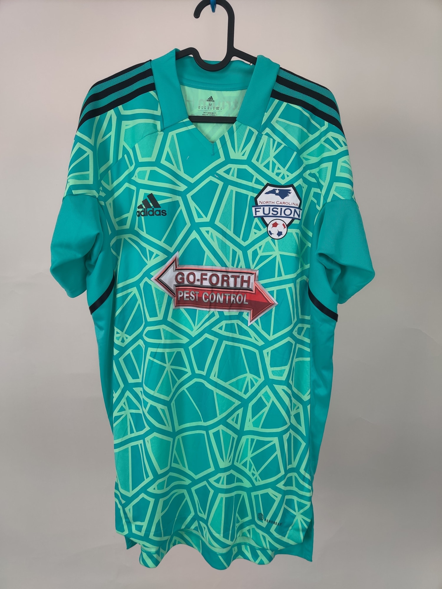 (V) NEW Adidas Aeroready Men North Carolina Fusion #0 shirt soccer jersey sz M - Picture 1 of 11