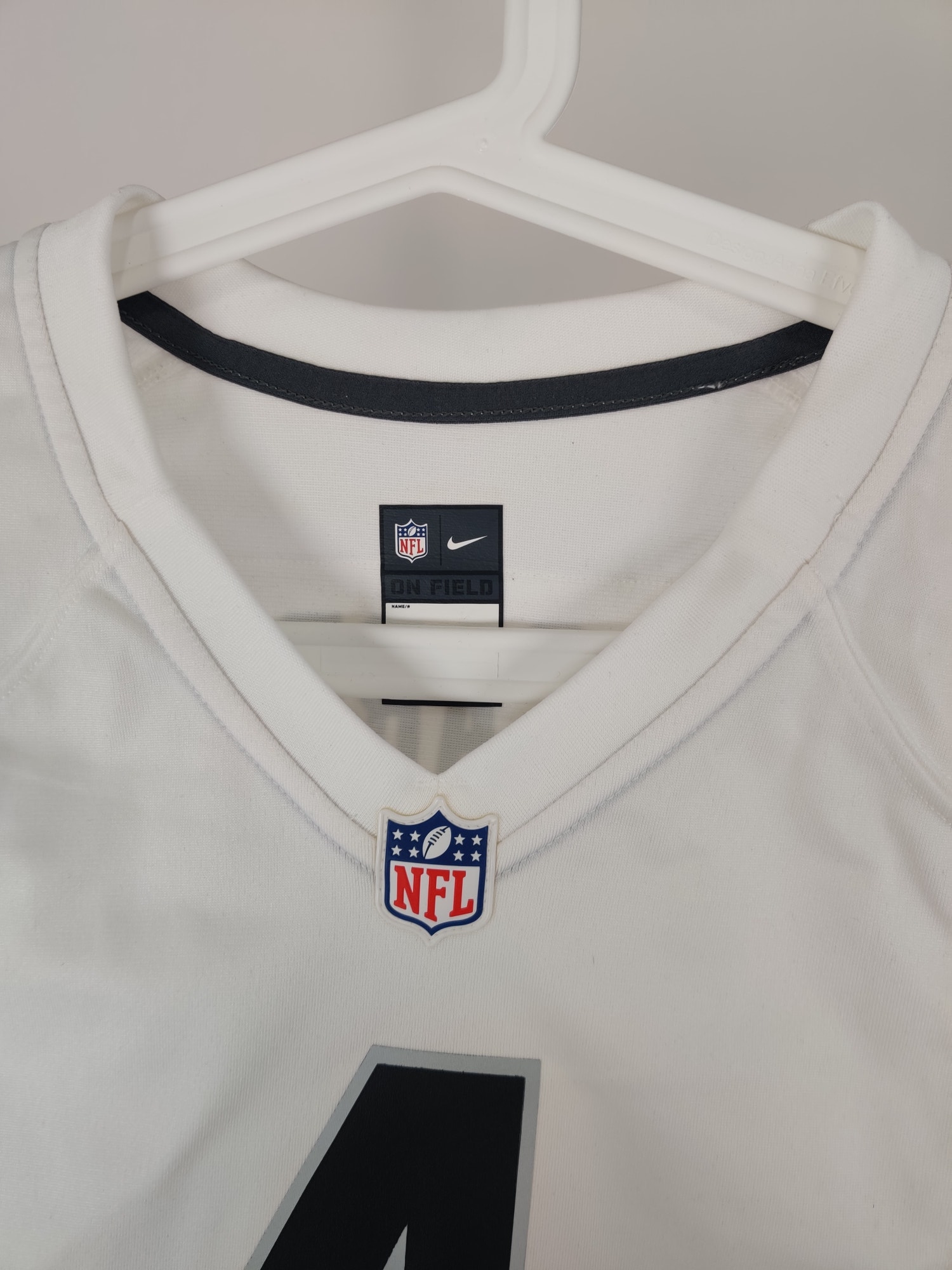 (V) Nike NFL on Field Women jersey Carr #4 white sport football sz S  - Picture 8 of 11