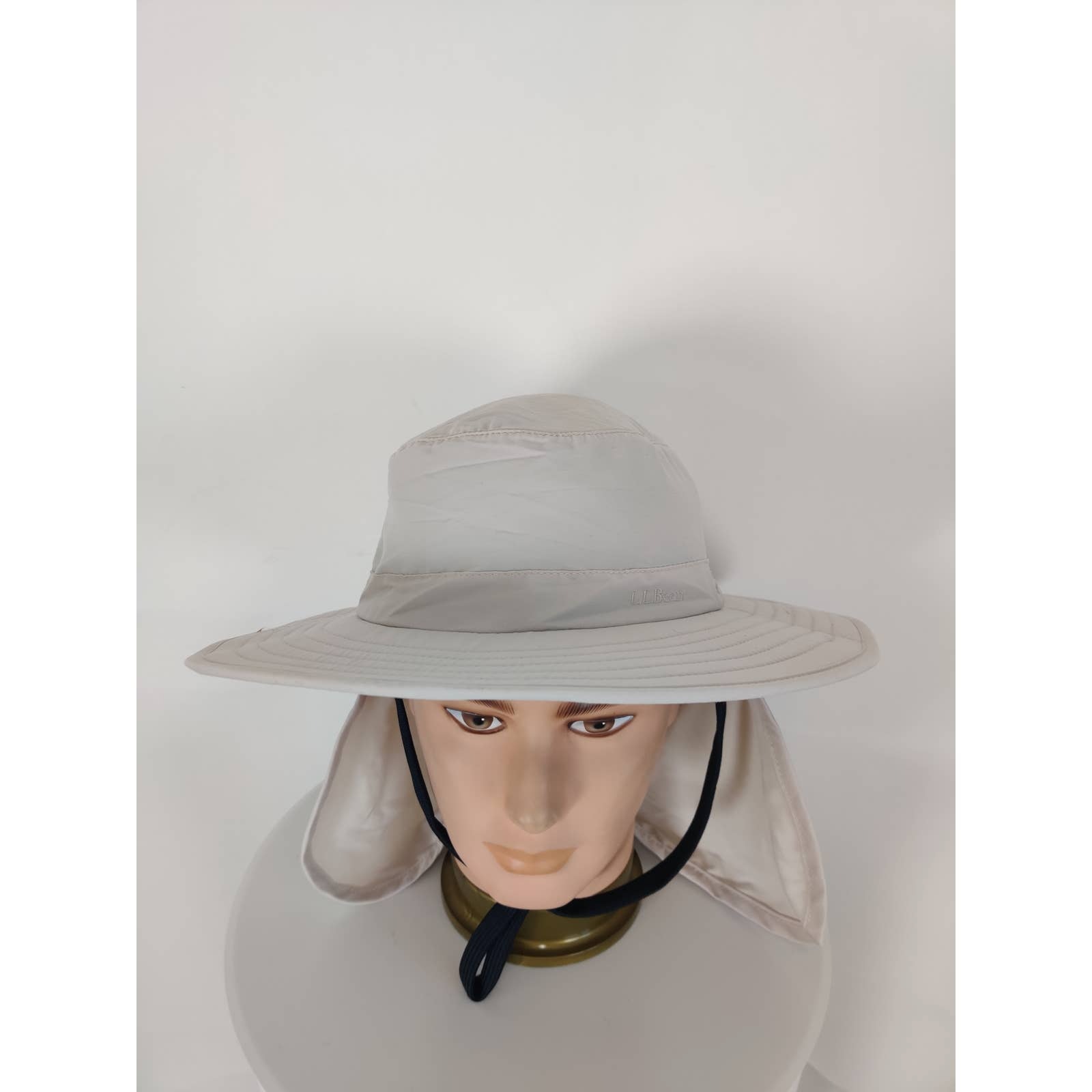 (V) L.L Bean Unisex hat beach hiking summer cream adjustable OS - Picture 2 of 12