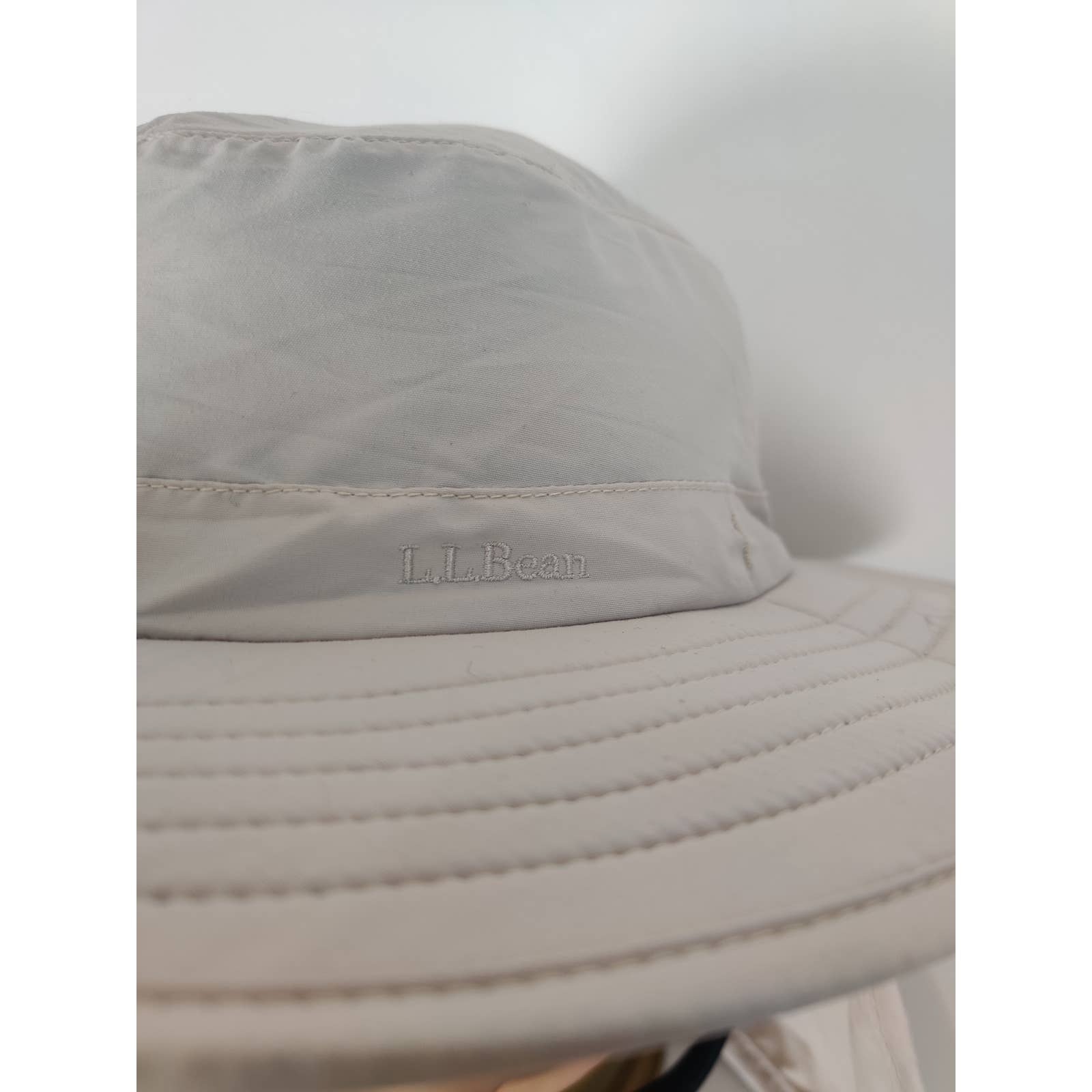 (V) L.L Bean Unisex hat beach hiking summer cream adjustable OS - Picture 9 of 12