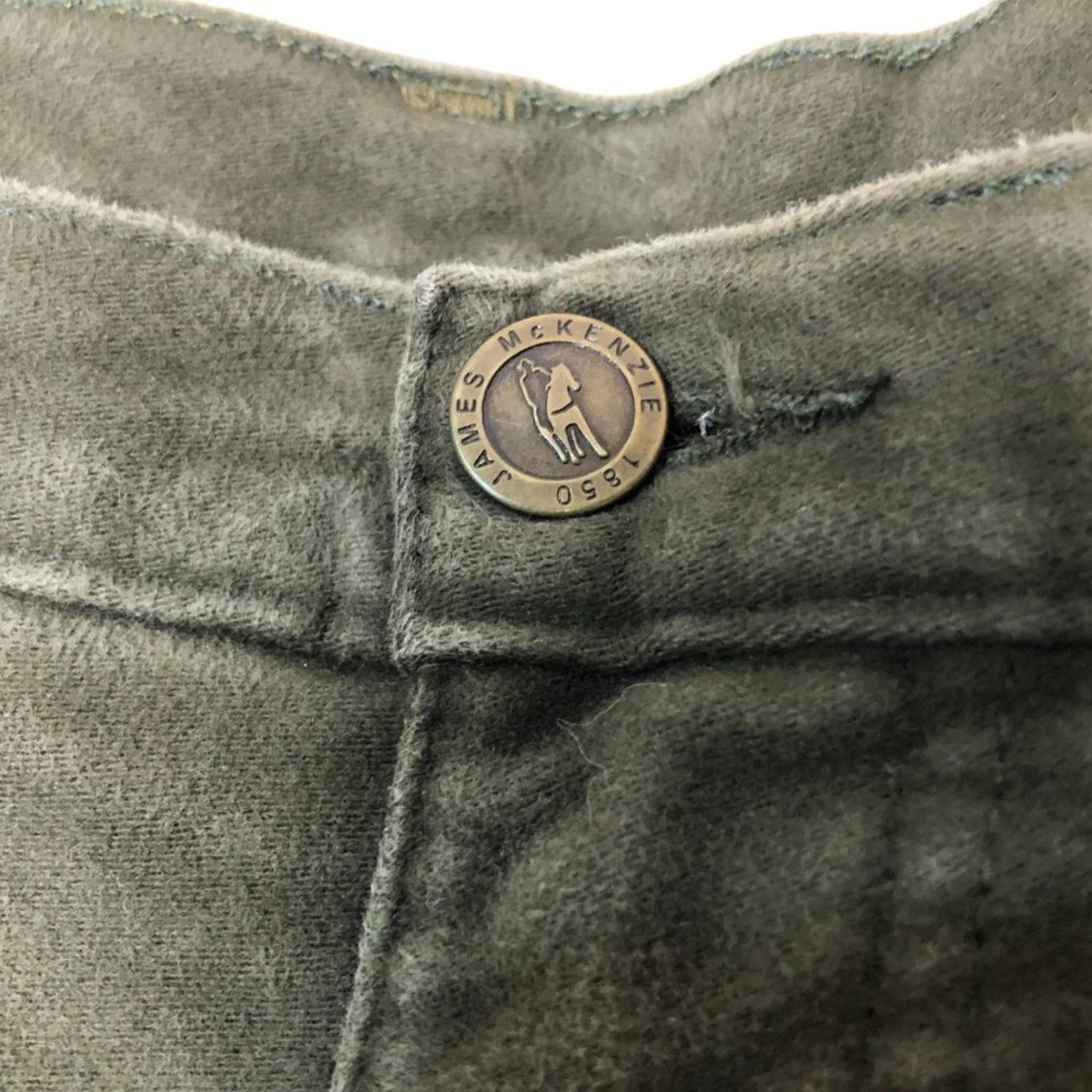 JAMES McKENZIE New Zealand Women's Moleskins Olive Green Jeans US/12 NZ/14 - Picture 2 of 11