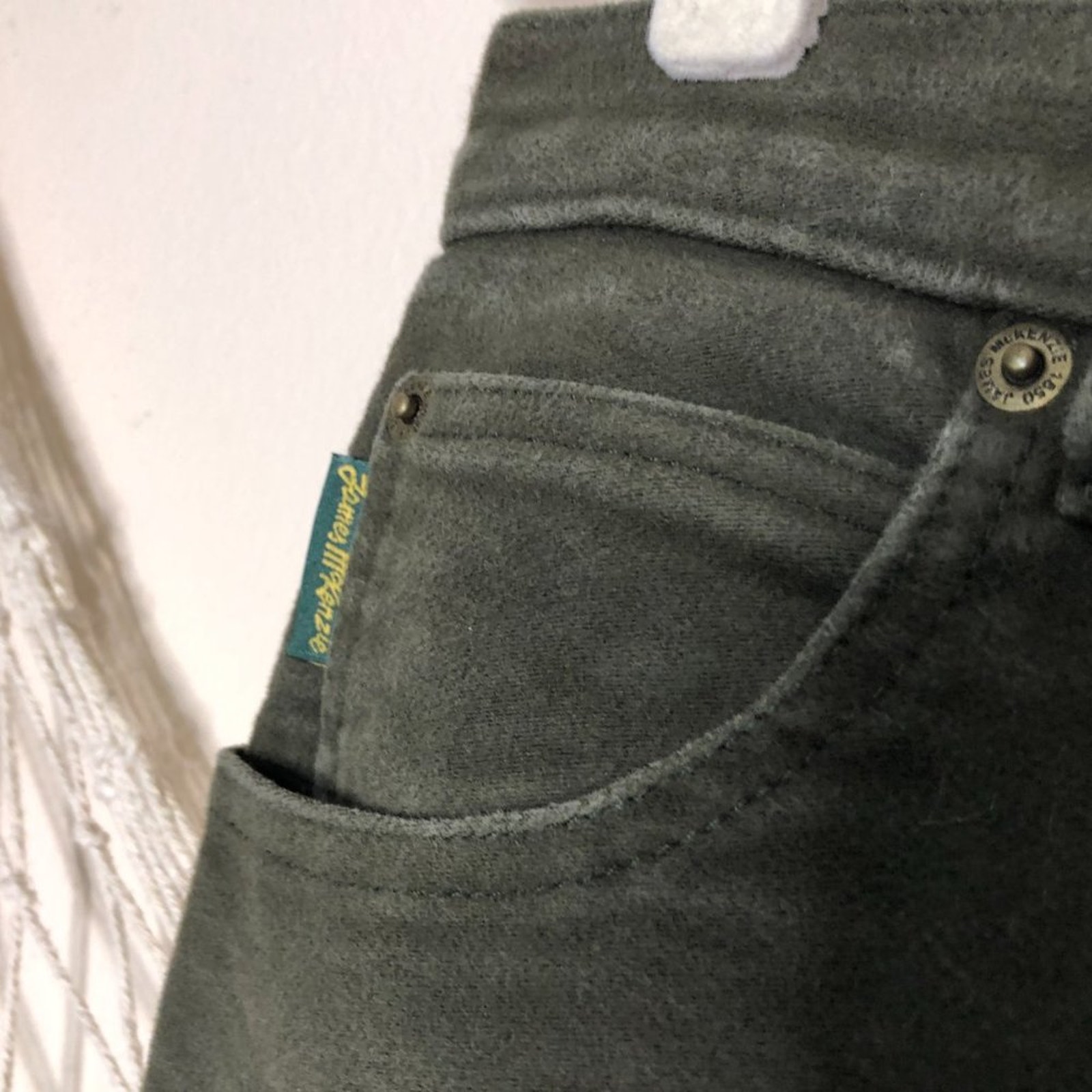 JAMES McKENZIE New Zealand Women's Moleskins Olive Green Jeans US/12 NZ/14 - Picture 3 of 11