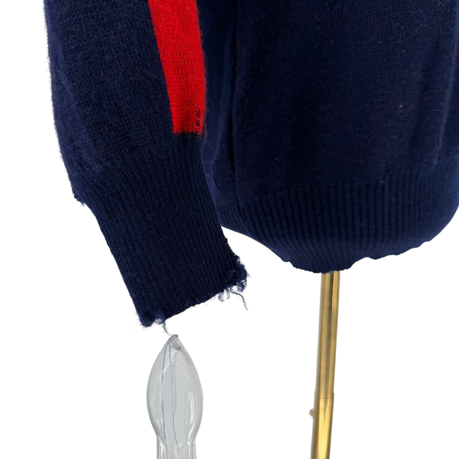 Vintage 1980s Pure Wool Sweater Kangaroo Skiing Knit Fits Men S-M or Women M-L - Picture 4 of 9