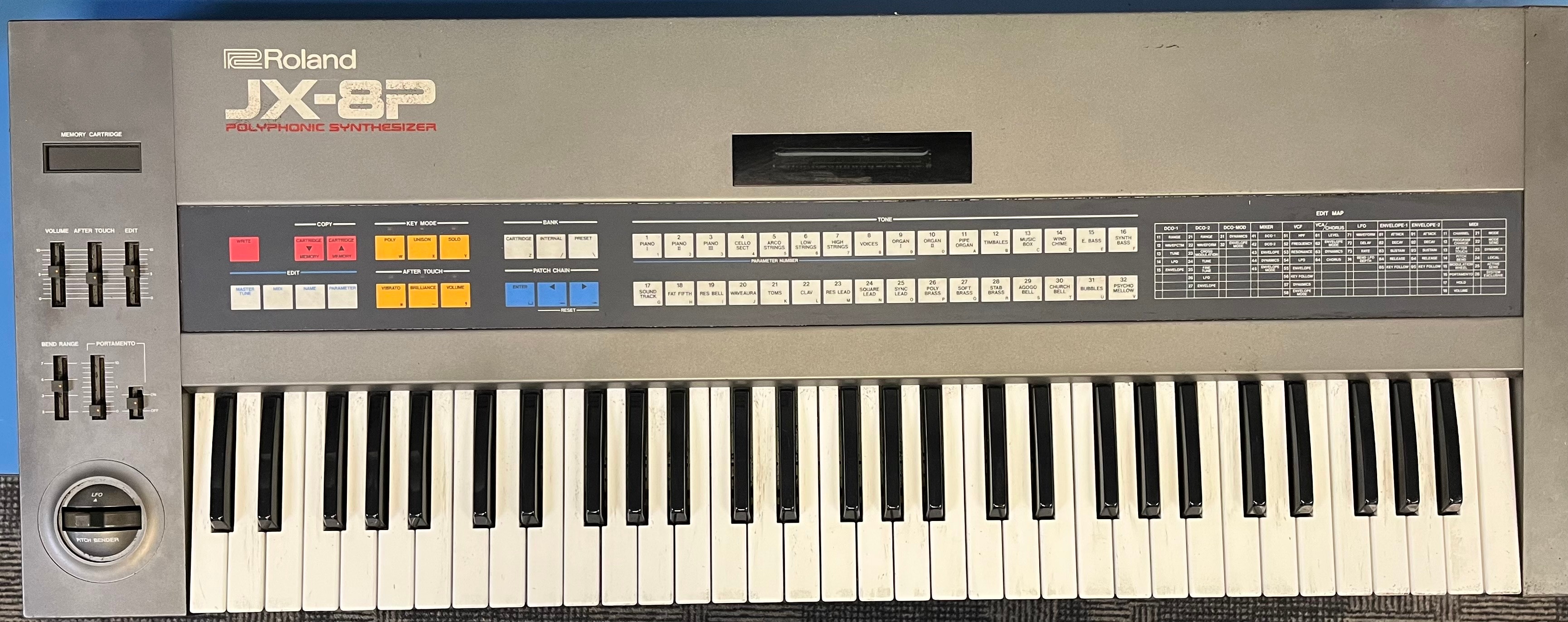 Vintage 1985 Roland JX-8P Synthesizer w/ Case TESTED and WORKS