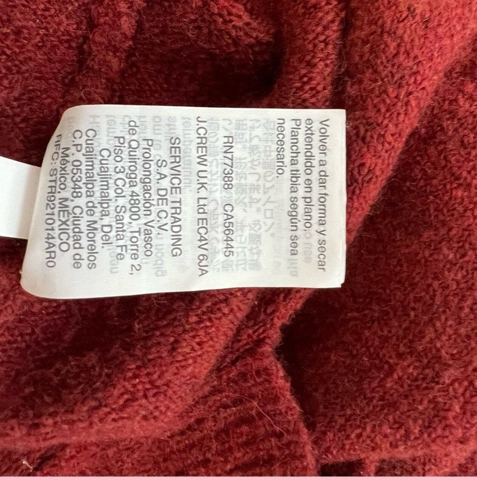 Madewell Cozy Walker Kent Alpaca Blend Red Boyfriend Open Cardigan Size S