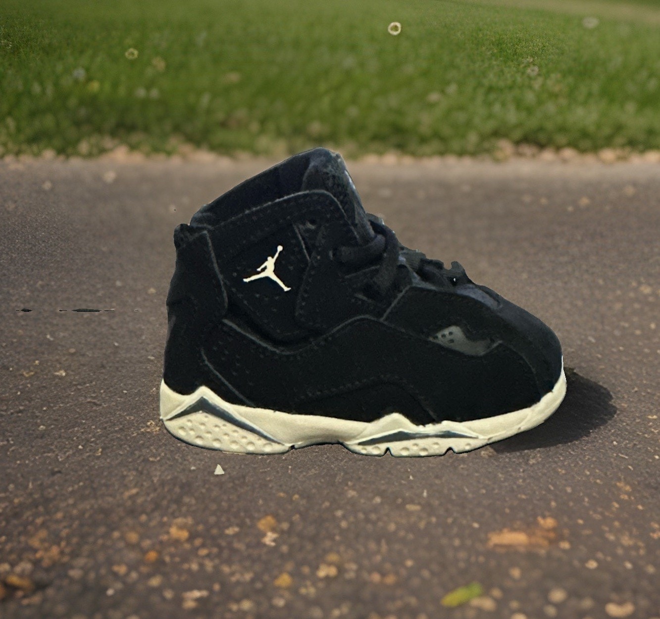 New Infants Size 5c Jordan True Flight Black Phantom 343797-050