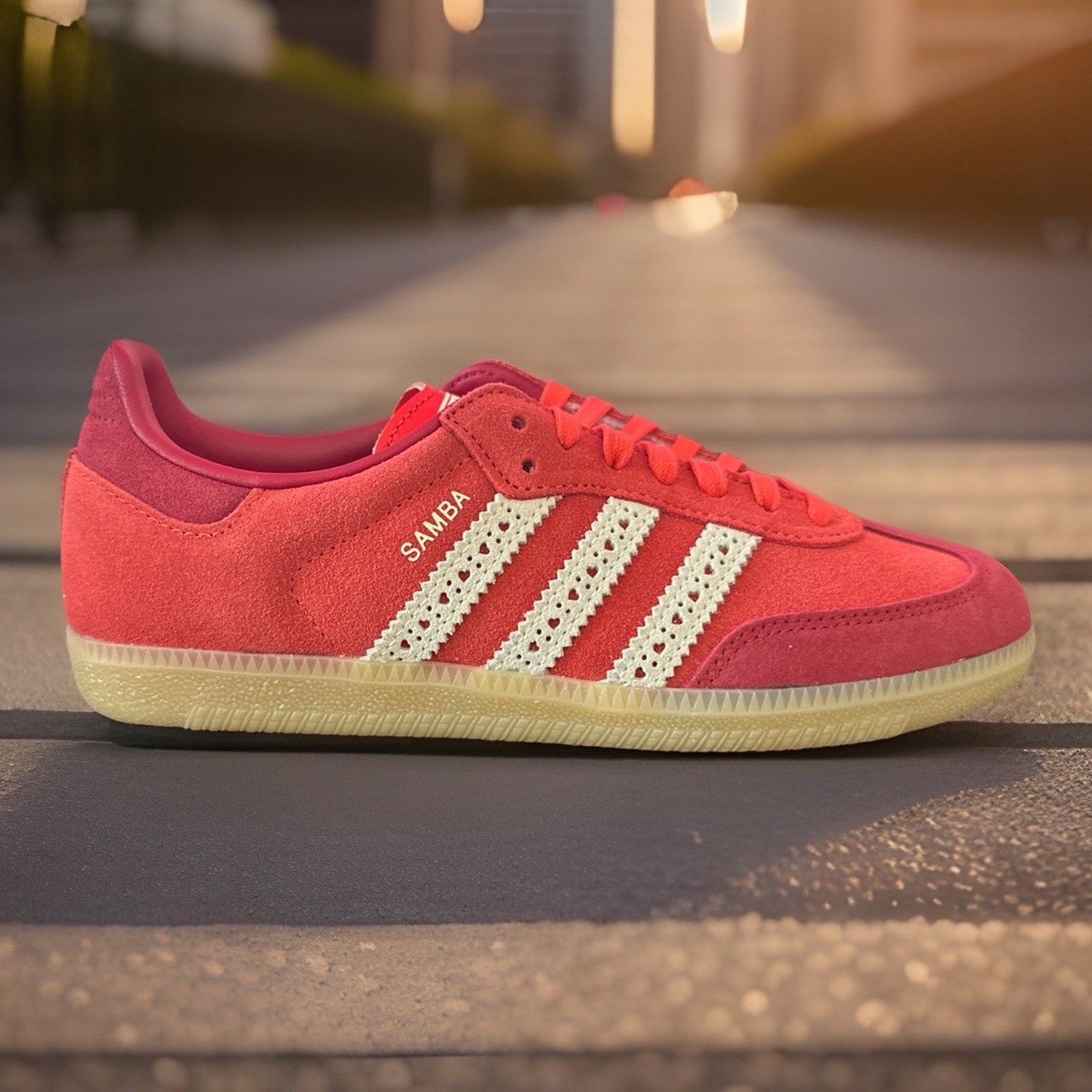 New Kids Size 7 Women Size 8.5 Adidas Samba OG Valentines Day Red JS3526