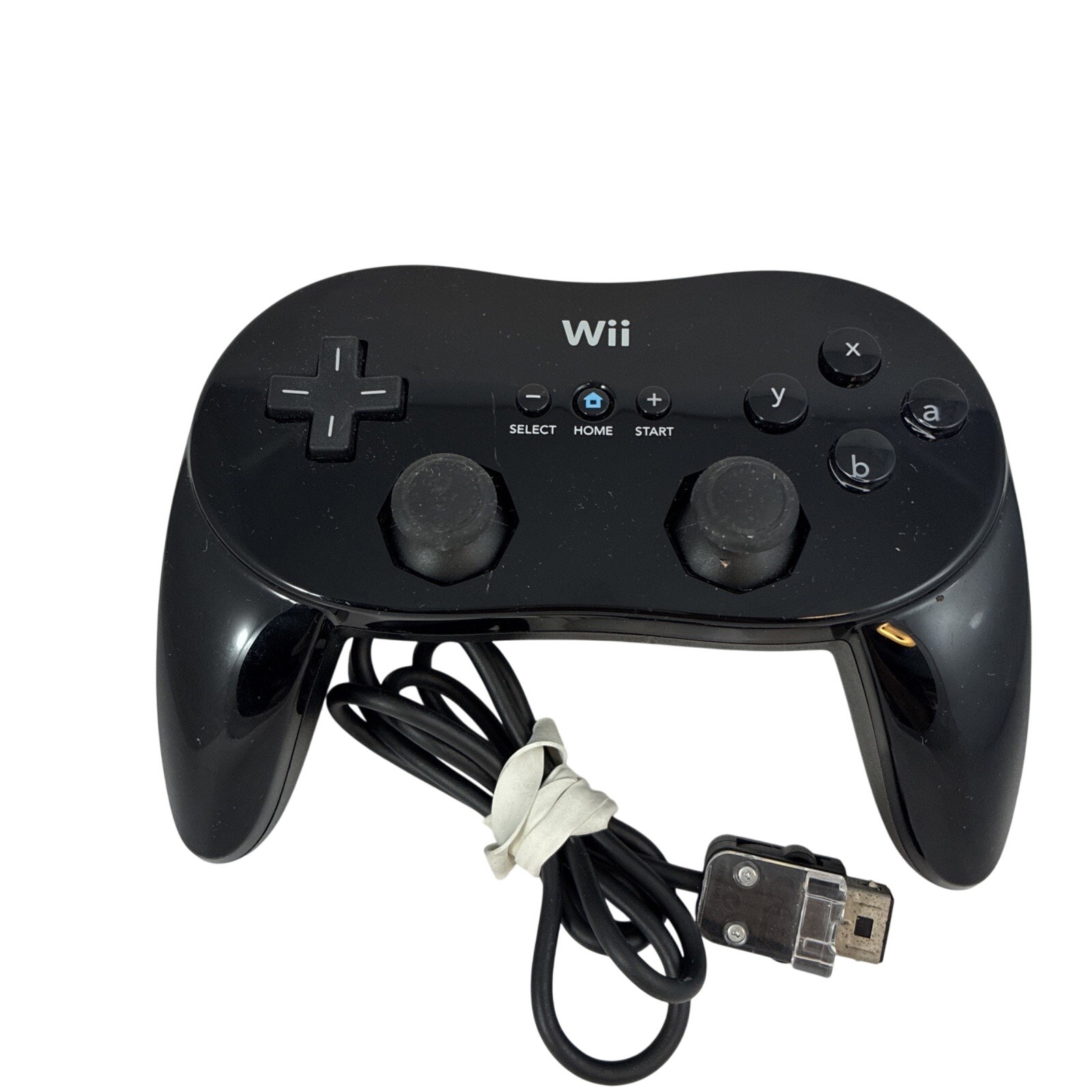 Official Nintendo Wii Pro Controller Classic Black RVL-005 OEM Tested&Working