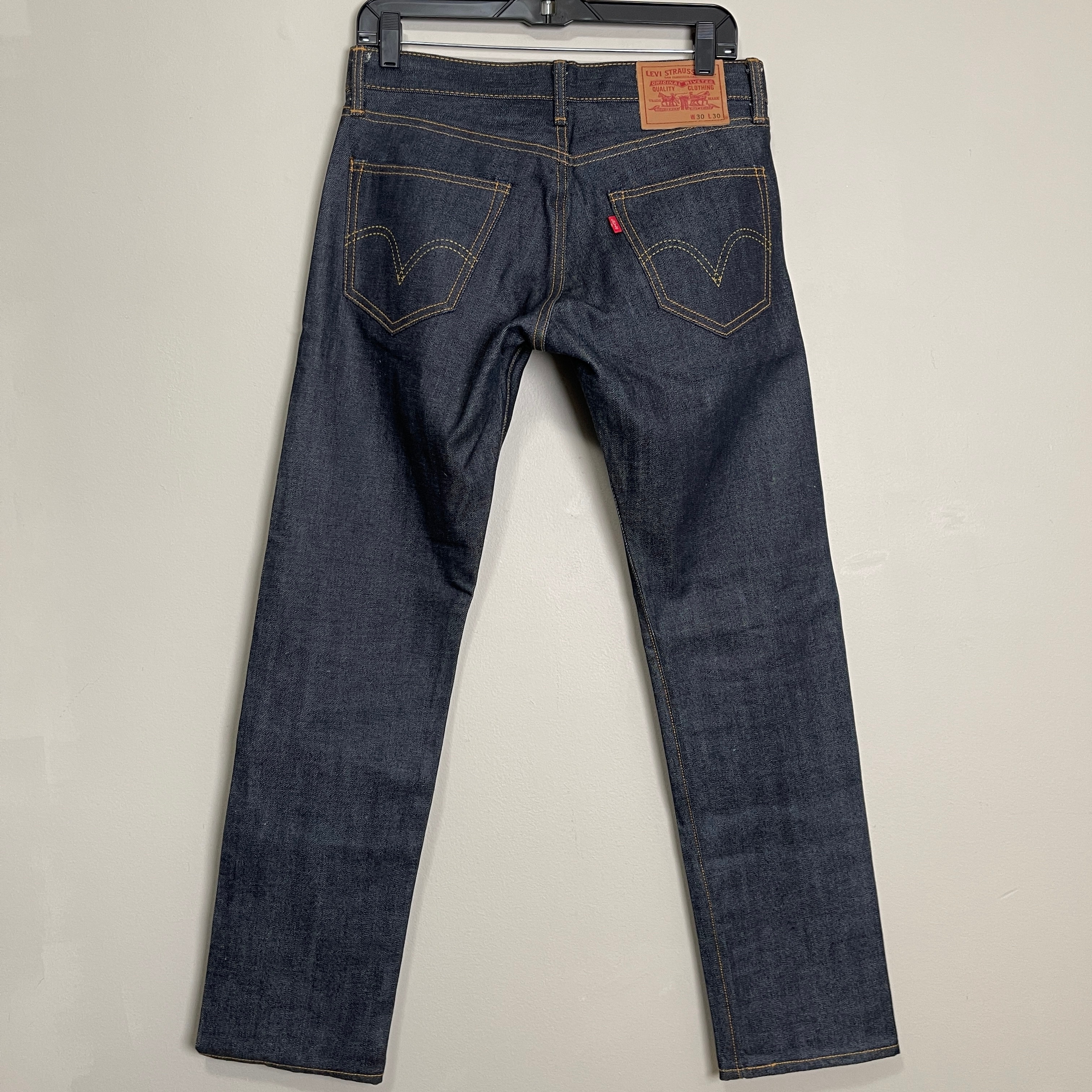Levi's Matchstick skinny Blue selvedge denim jean men's sz 30x30 | eBay