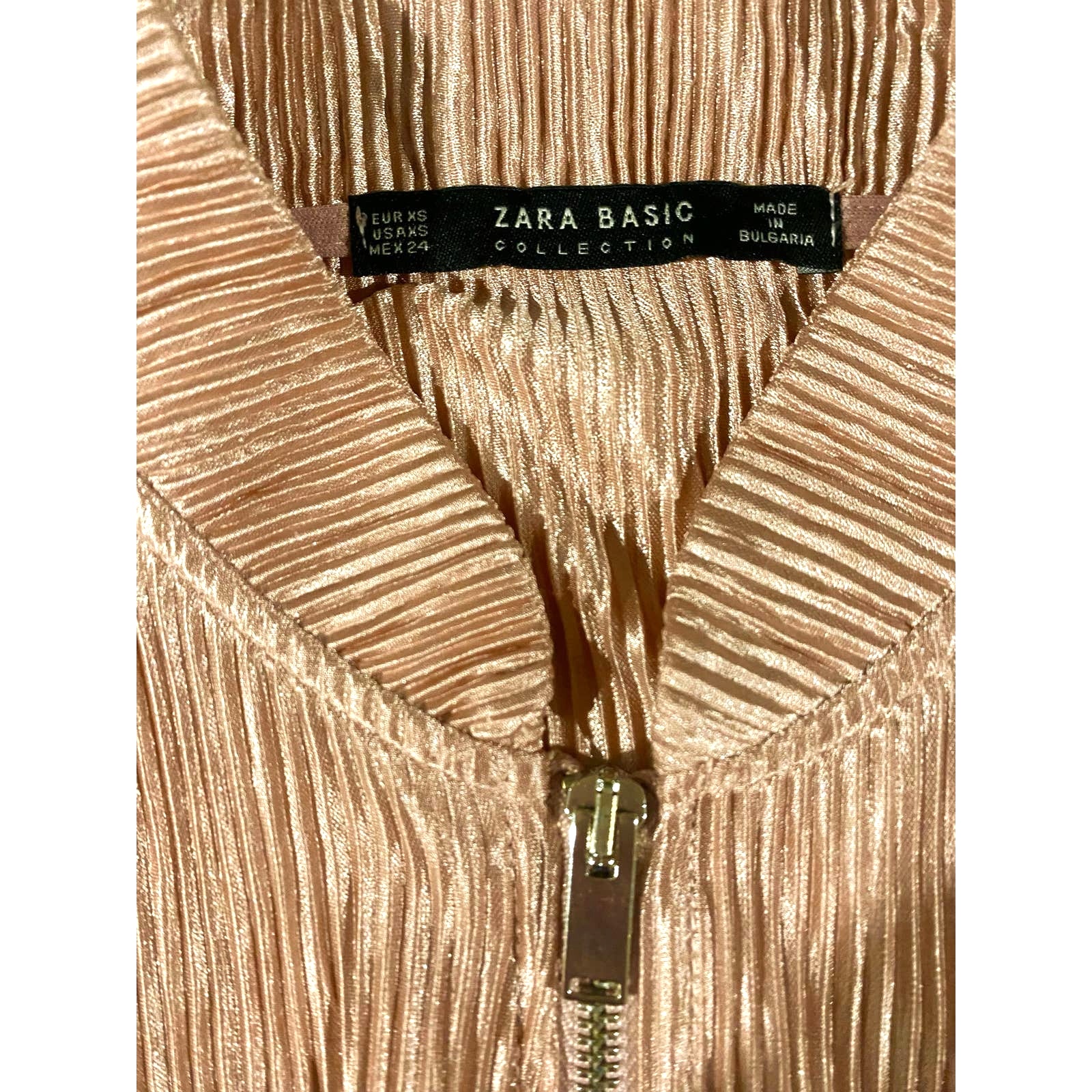 Giacca Bomber Zara Rosa Plissettata XS Tuta Felpa Y2K Tempo Libero Slouchy - Foto 5 di 6