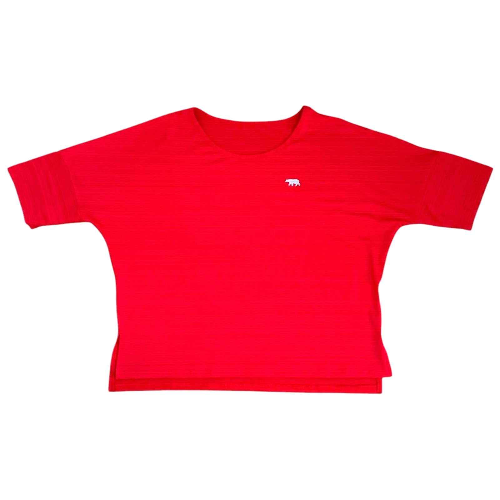 Running Bare Red Workout Top Size Small (AU 10) Oversized Cropped Boxy Fit NWT