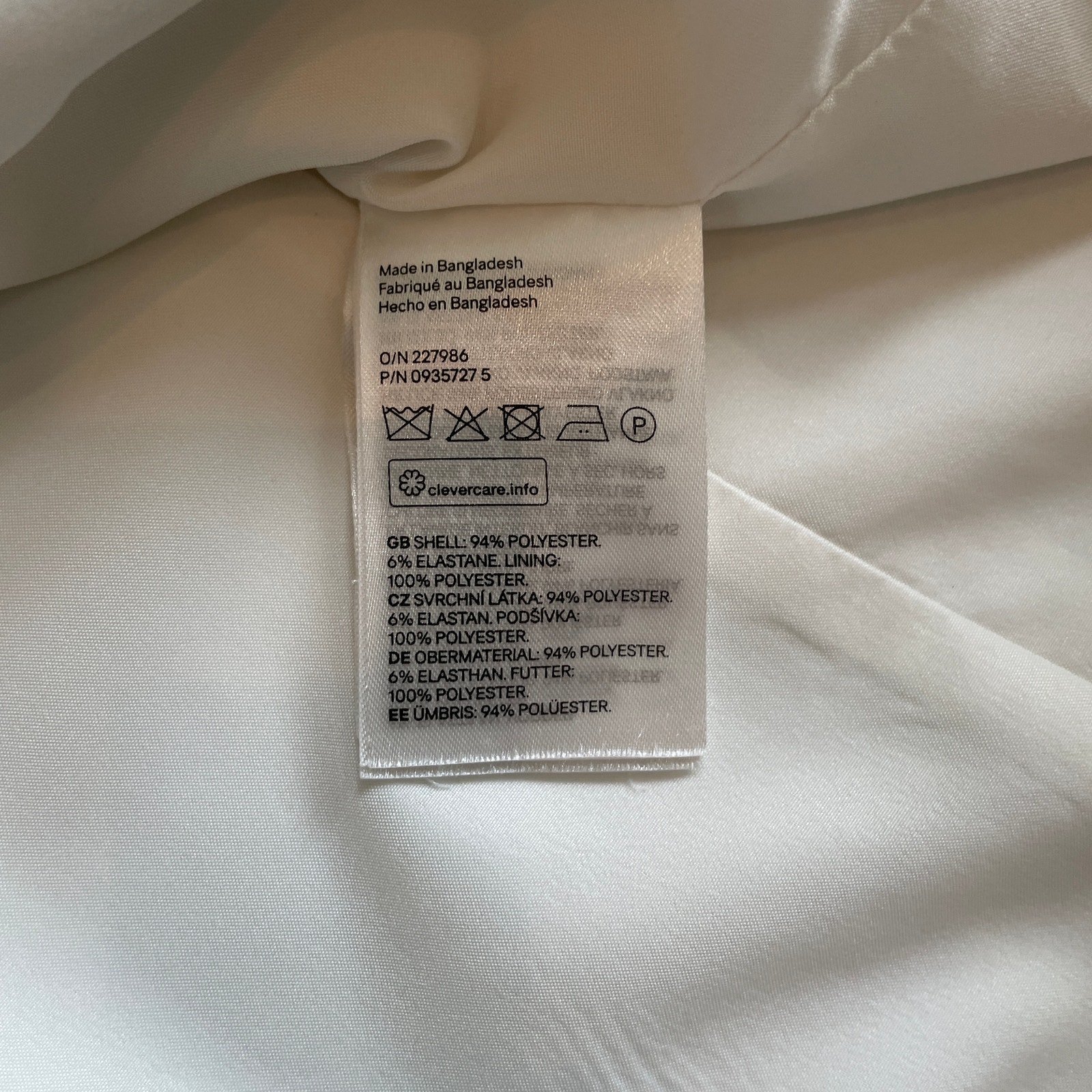 H&M einreihiger gekerbter Revers klassischer weißer Blazer Damen Größe Medium - Bild 12 von 12