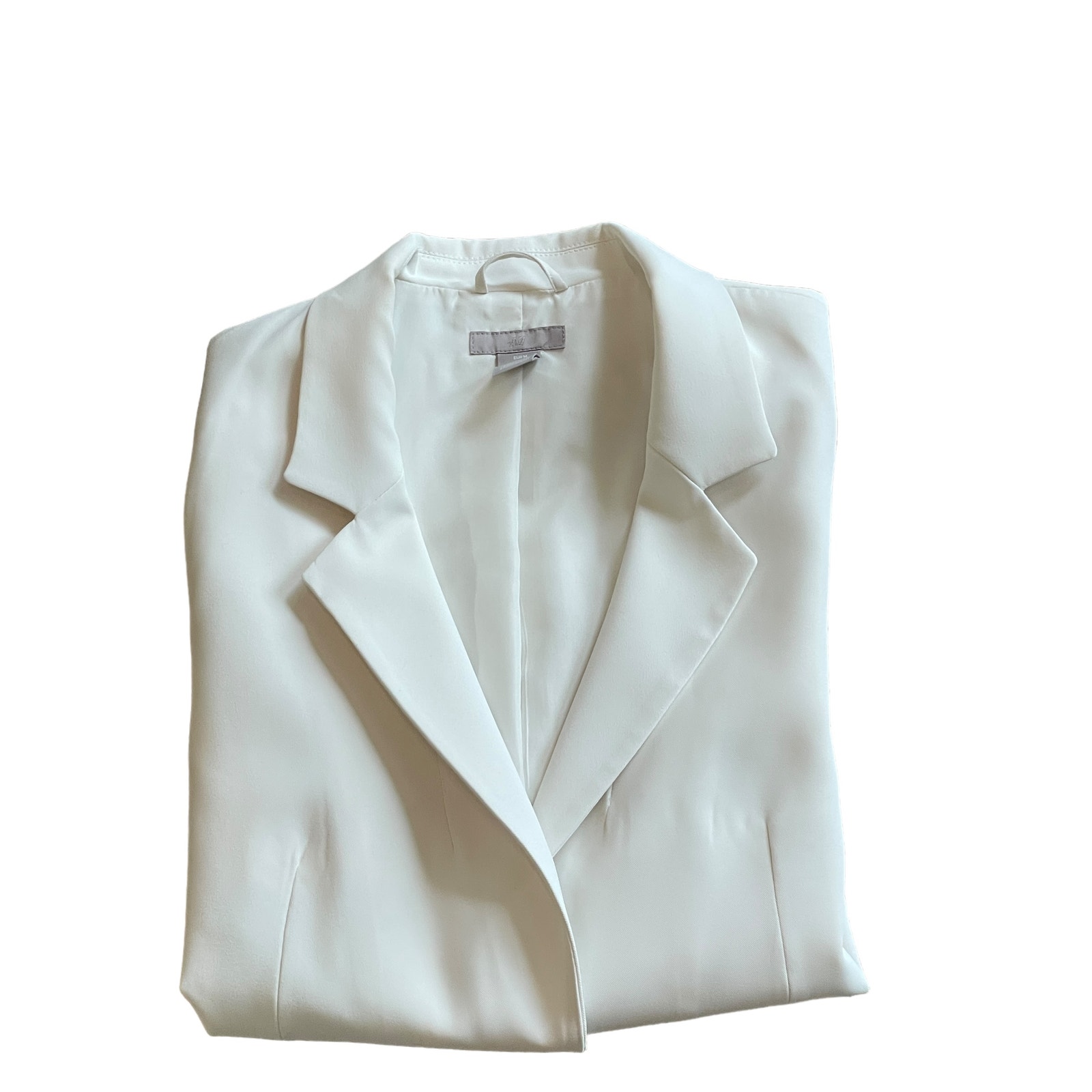 H&M einreihiger gekerbter Revers klassischer weißer Blazer Damen Größe Medium - Bild 7 von 12