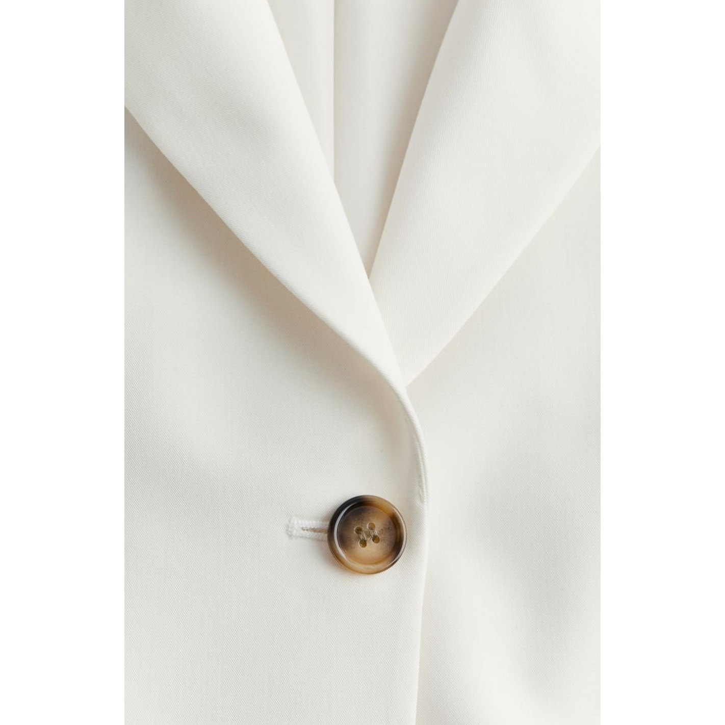 H&M einreihiger gekerbter Revers klassischer weißer Blazer Damen Größe Medium - Bild 2 von 12